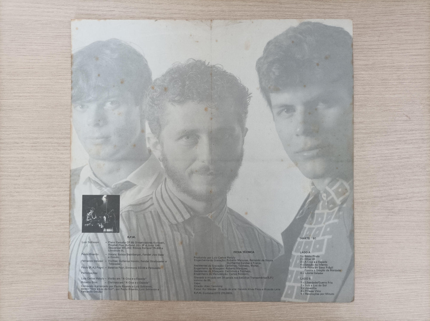 Lp Vinil RPM Revoluções Por Minuto Com Encarte