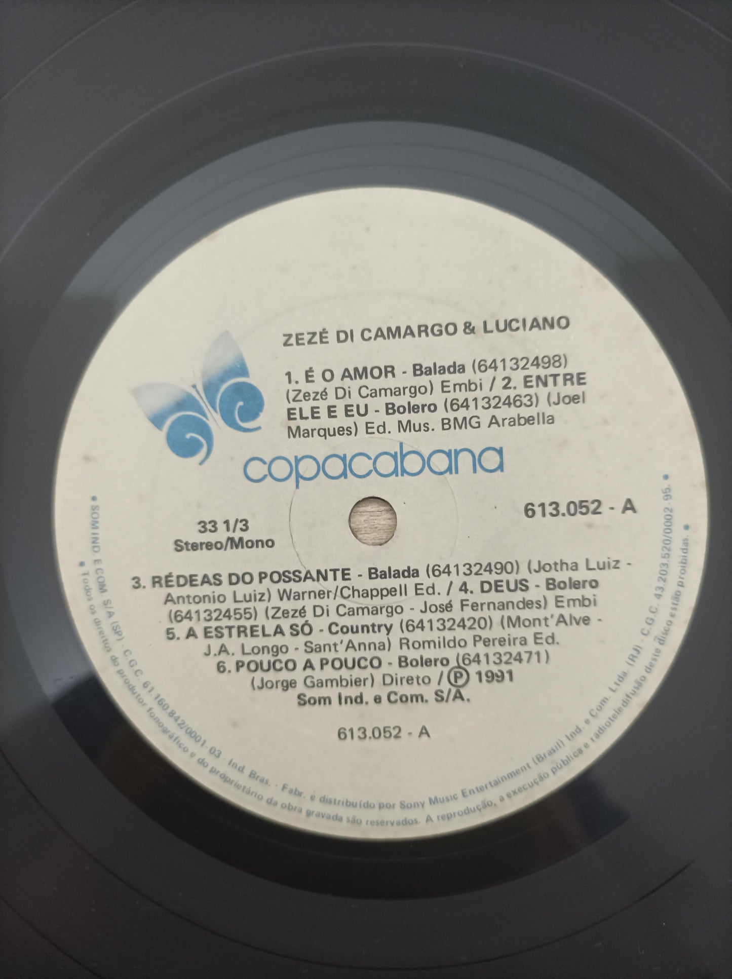 Lp Vinil Zezé Di Camargo & Luciano 1991