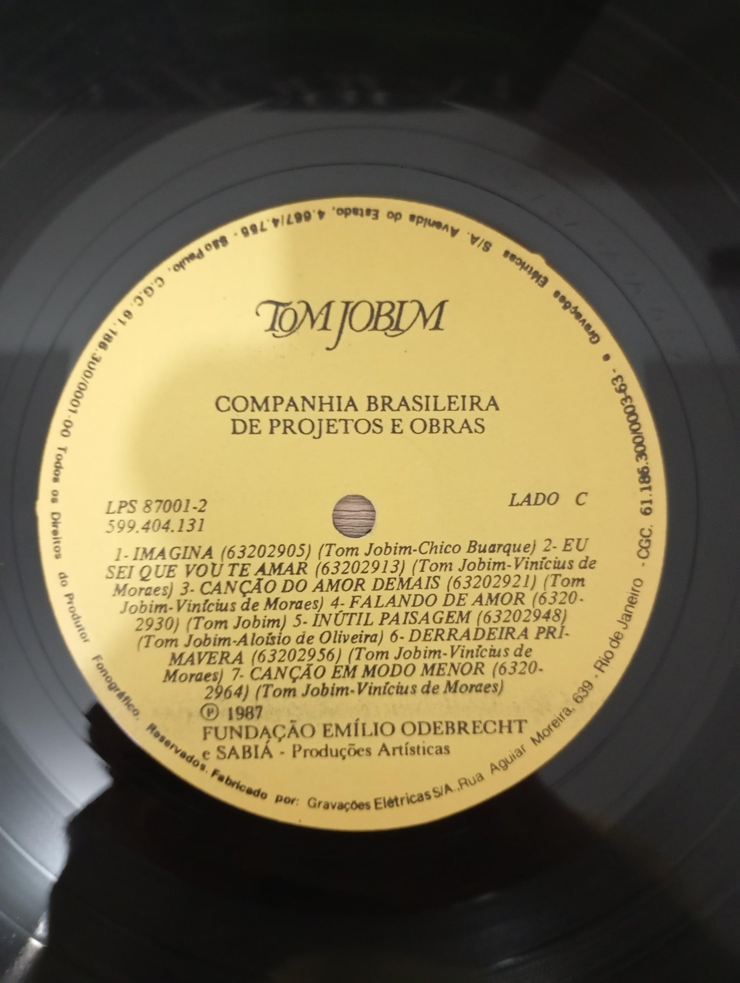 Lp Vinil Tom Jobim CBPO 1987 Duplo, Leia