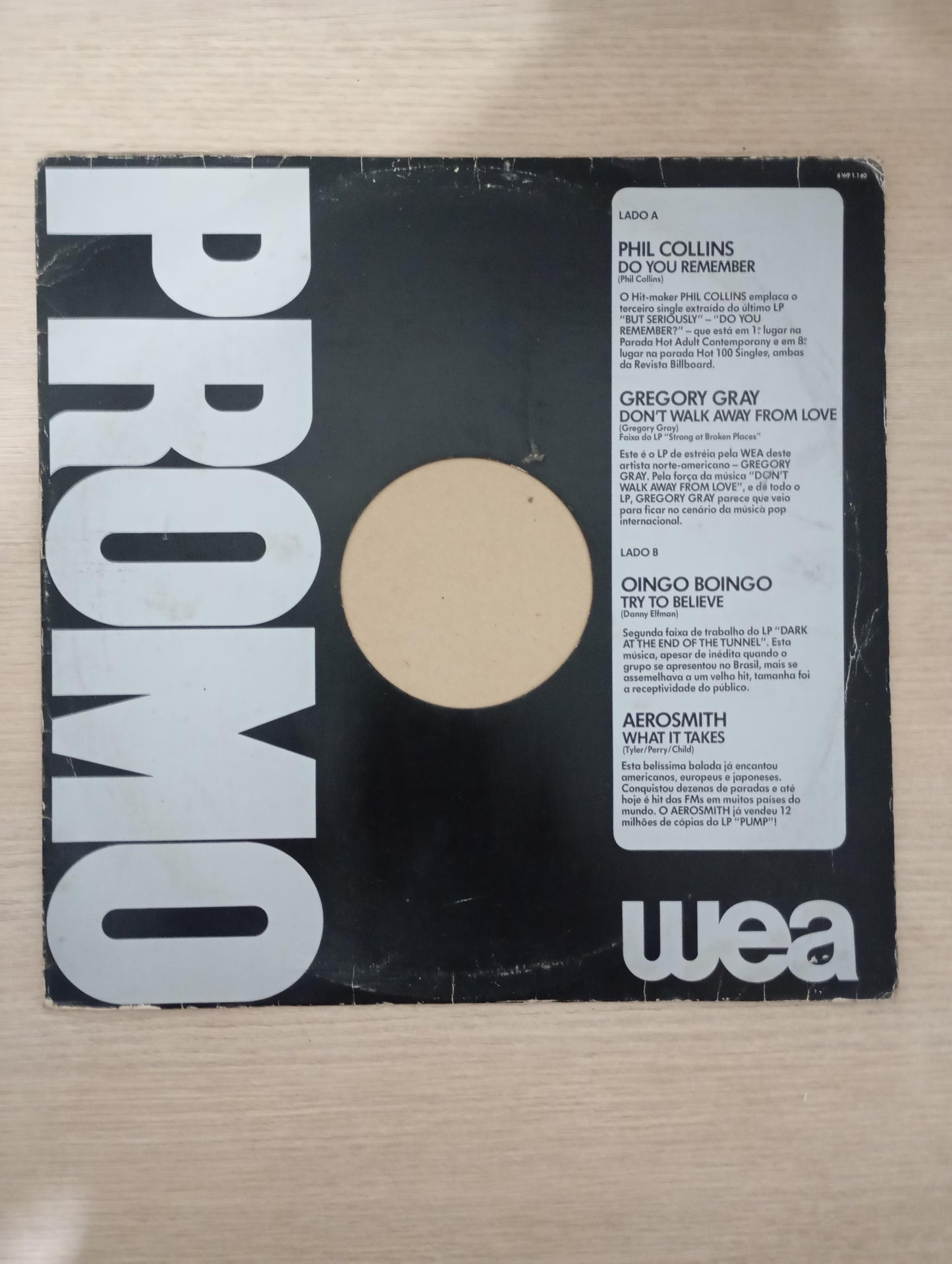 Lp Vinil Promo WEA Phil Collins / Oingo Boingo / Aerosmith
