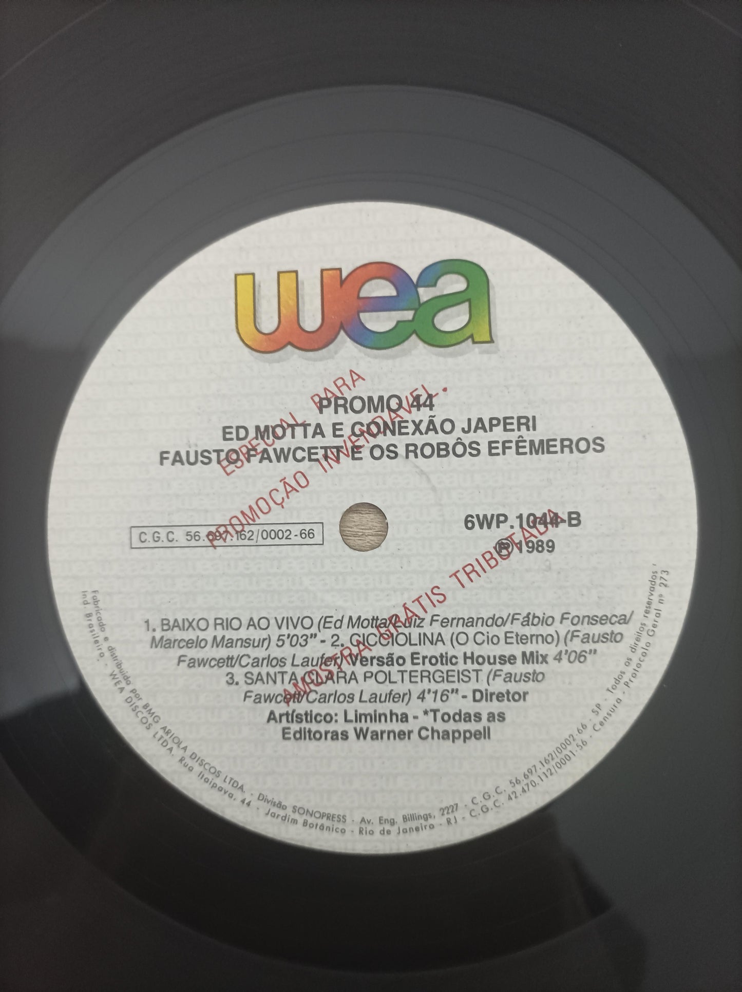 Lp Vinil Promo 44 Gilberto Gil & Ed Motta