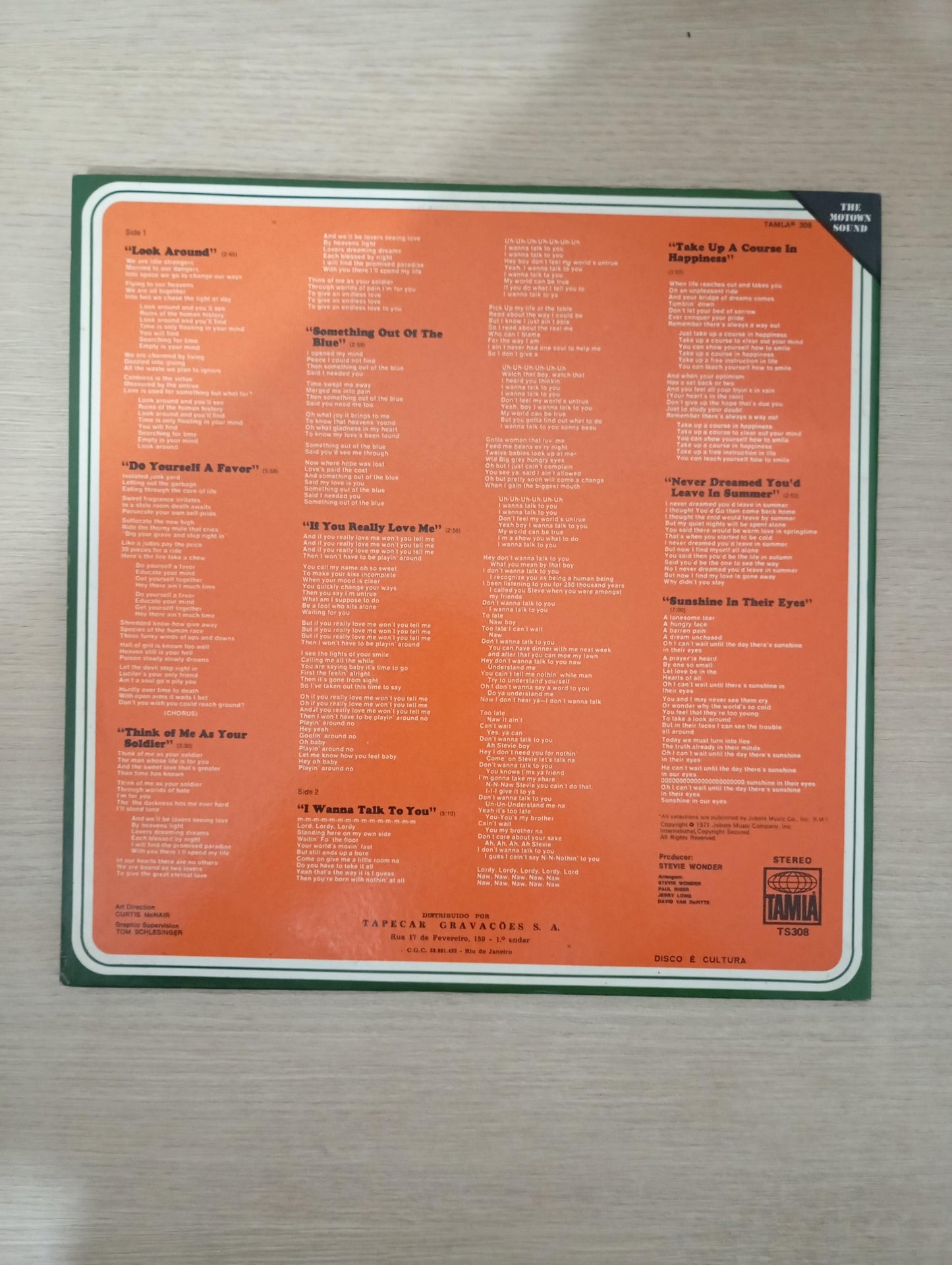 Lp Vinil Stevie Wonder Where I'm Coming From Capa Dupla