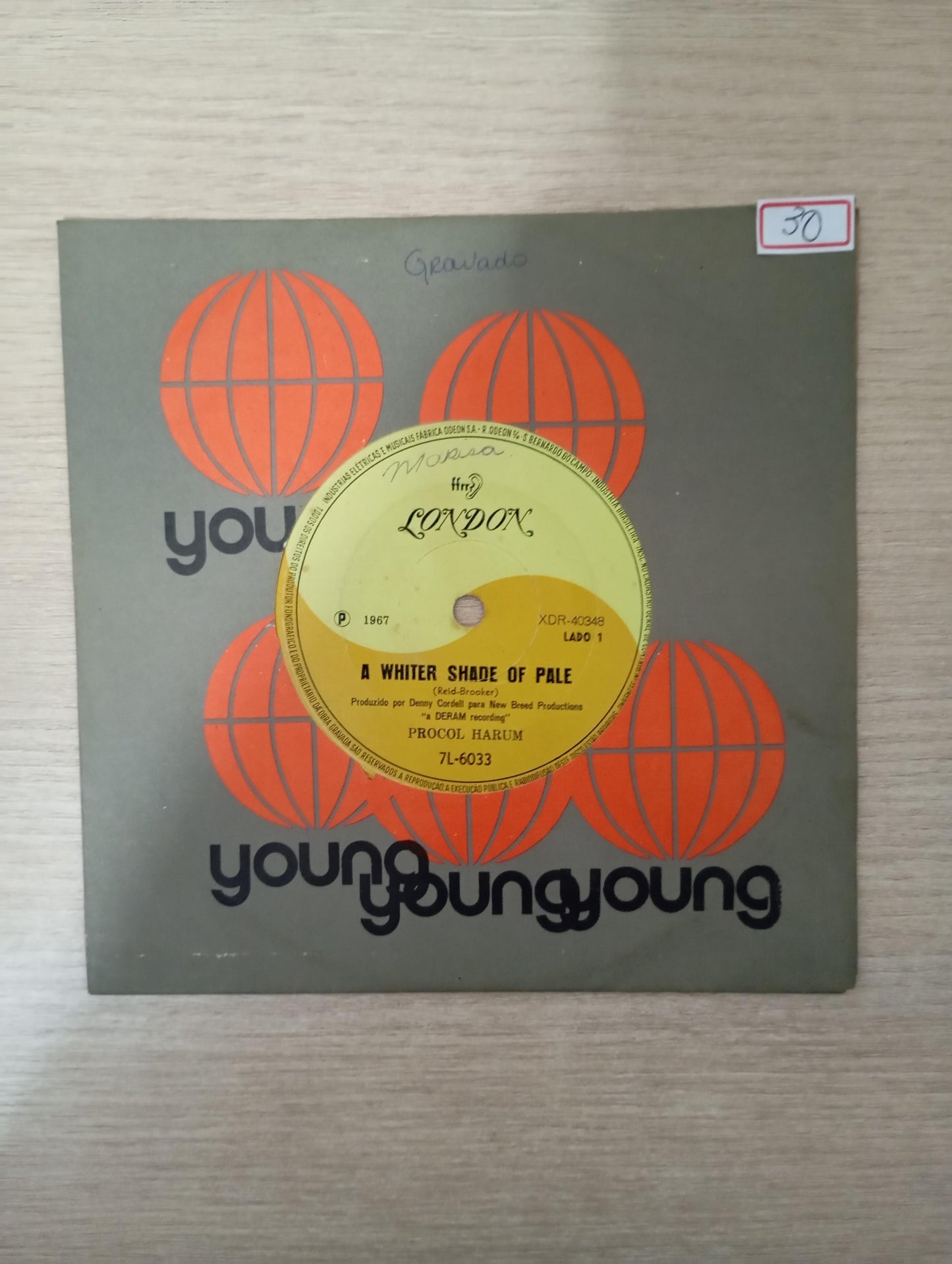 Vinil Compacto Procol Harum A Whiter Shade Of Pale / Lime