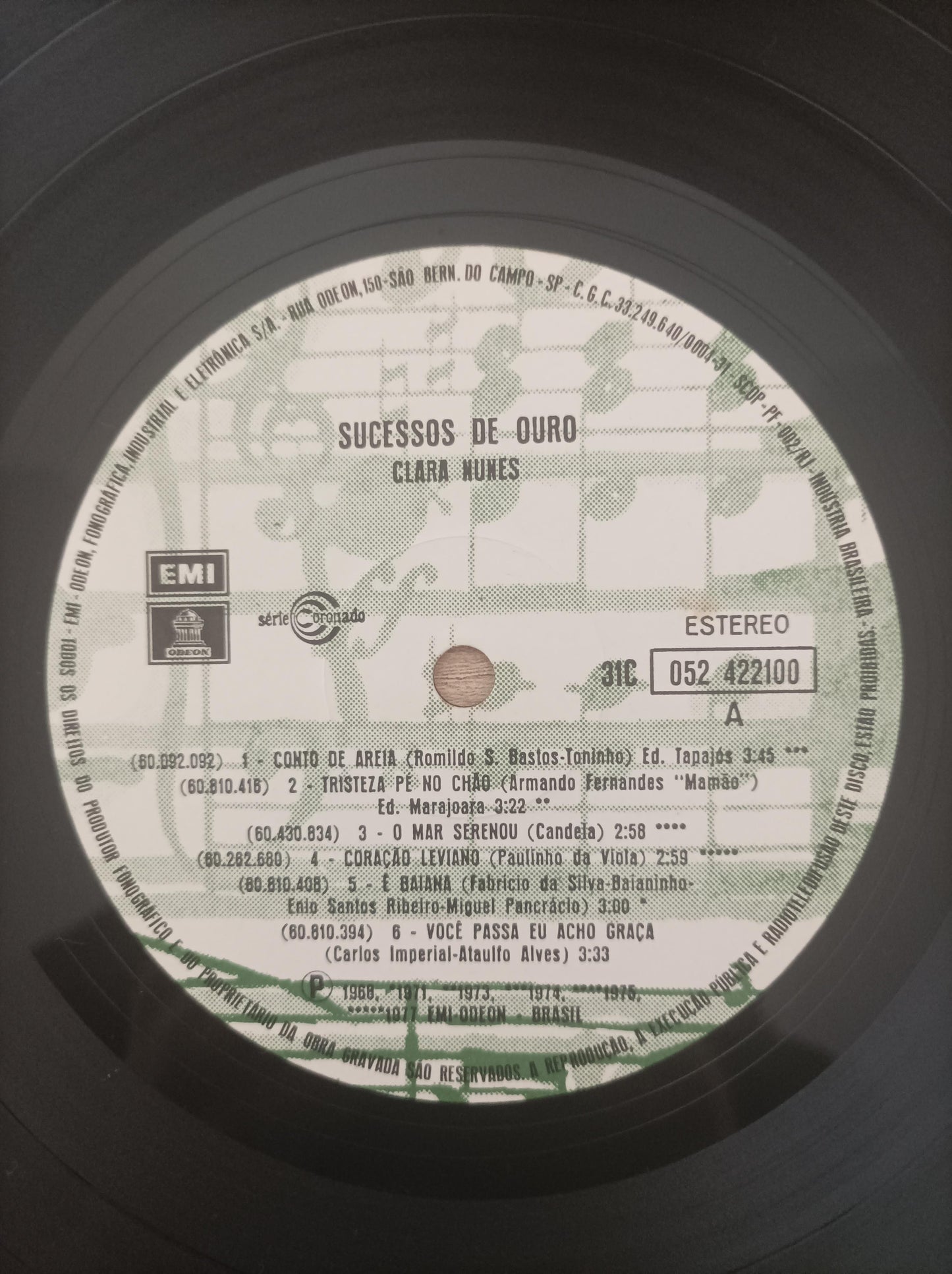 Disco Vinil Sucessos De Ouro Clara Nunes A