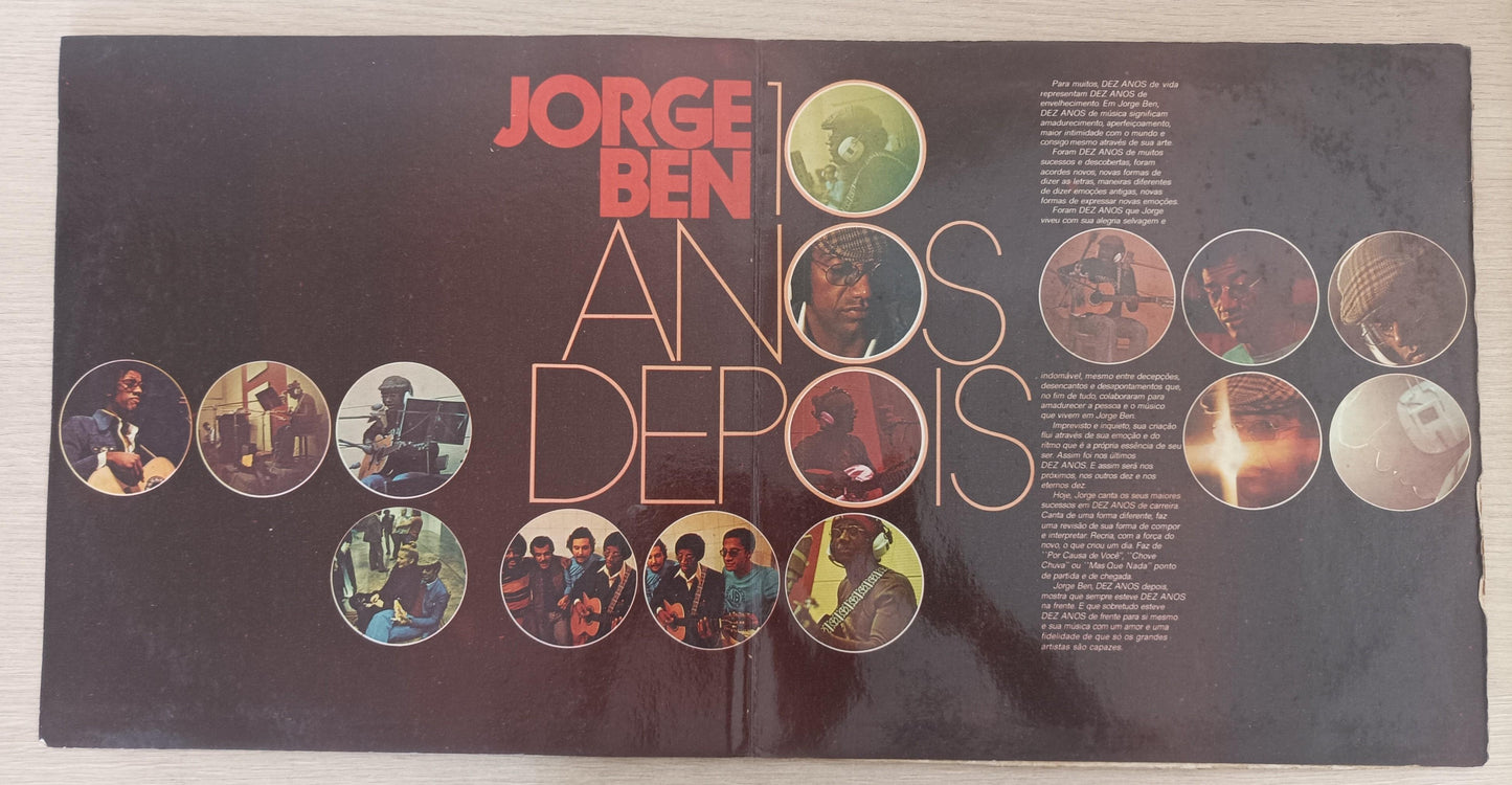 Disco Vinil 10 Anos Depois Jorge Ben Capa Dupla A
