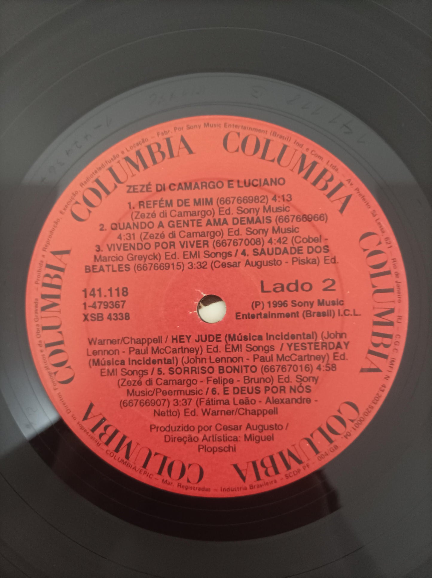 Lp Vinil Zezé Di Camargo & Luciano 1996 Com Encarte