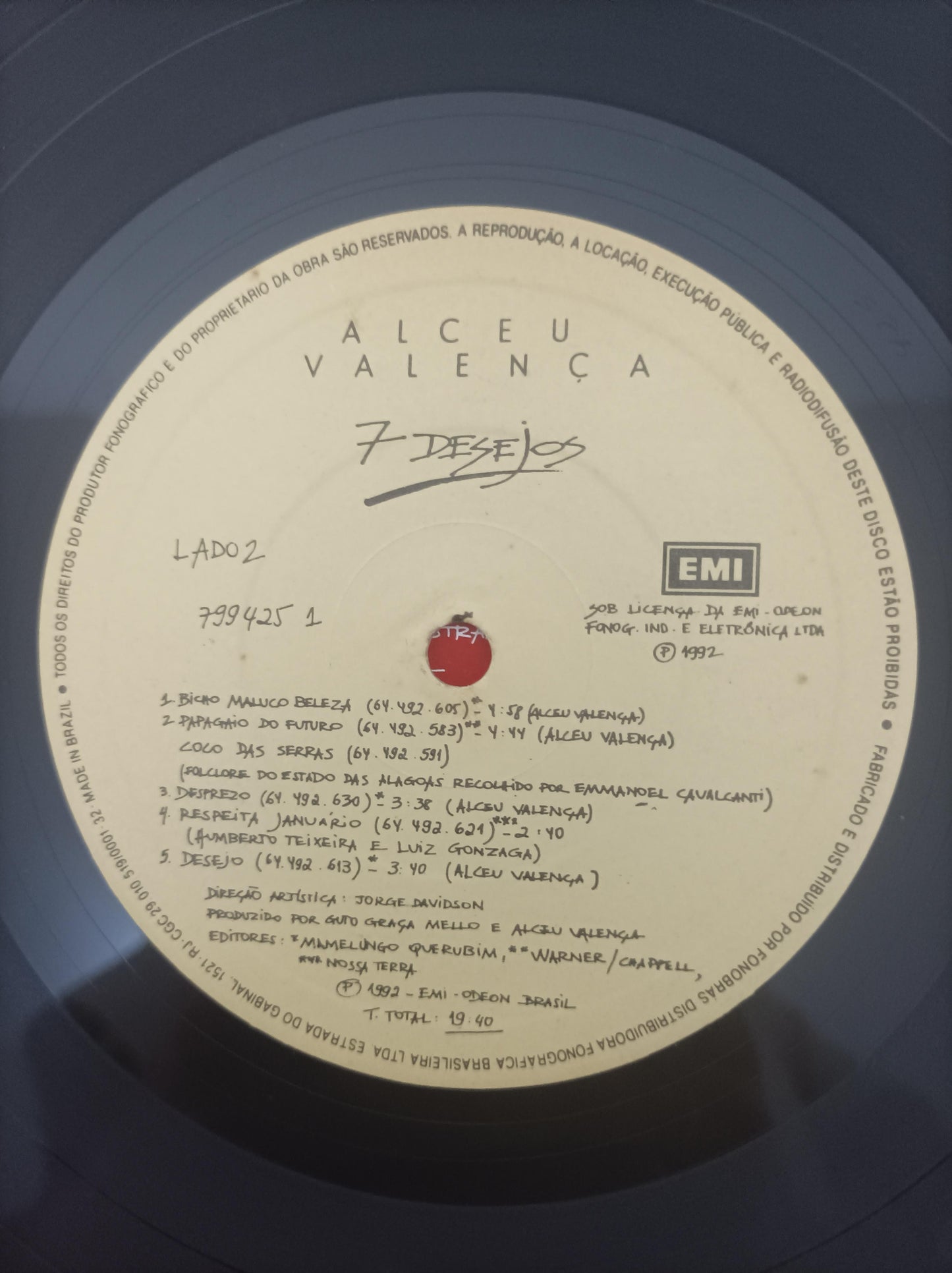 Lp Vinil Alceu Valença 7 Desejos Com Encarte