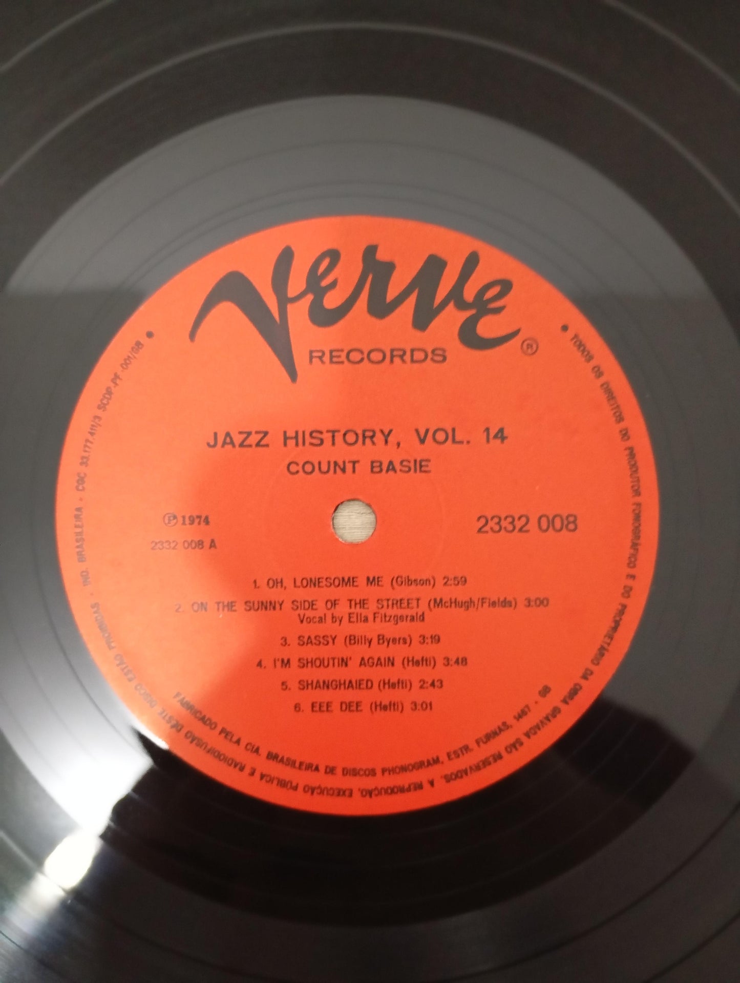 Lp Vinil Count Basie Jazz History Vol. 14 Duplo