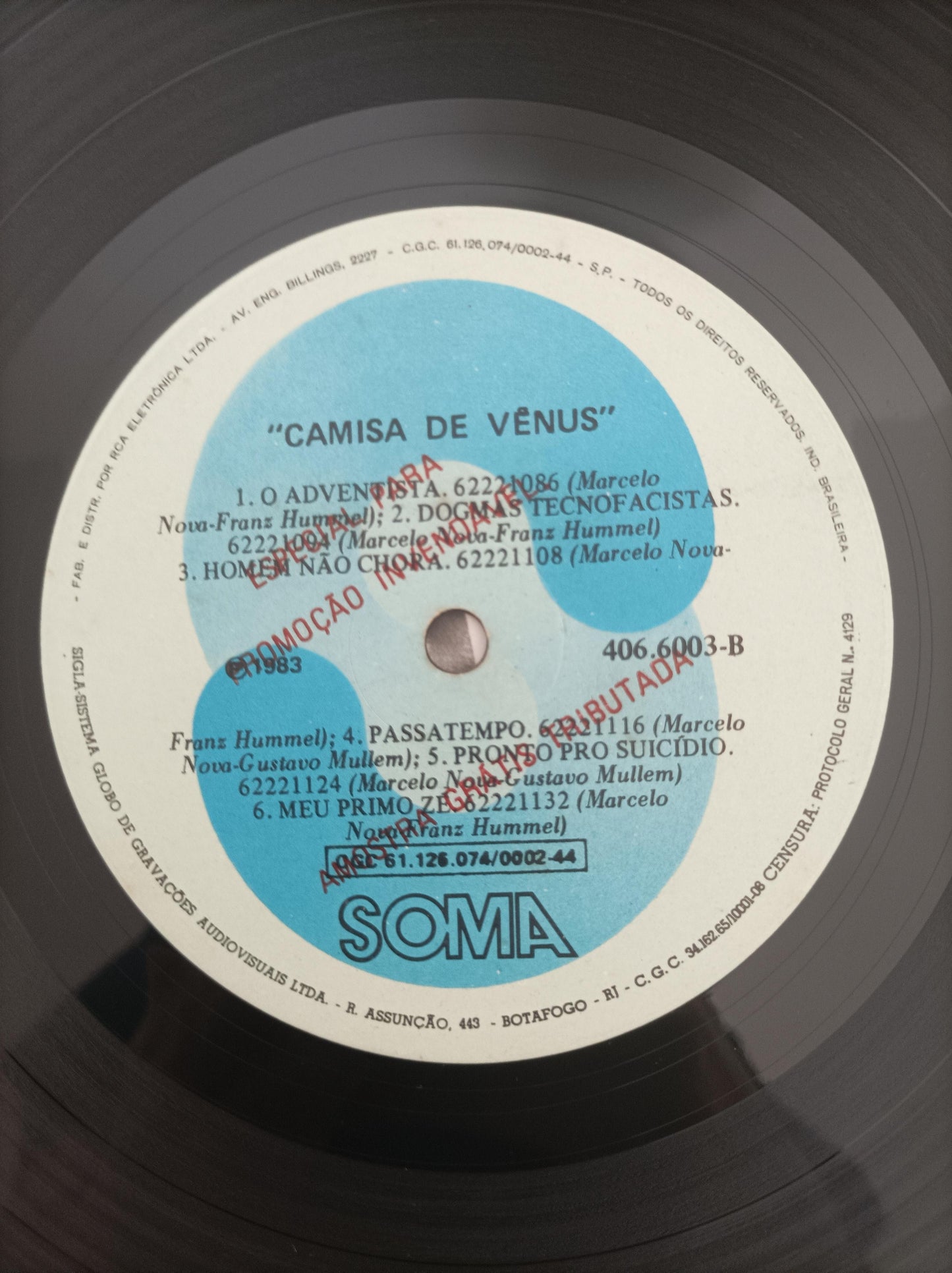 Lp Vinil Camisa De Vênus 1983 Com Encarte