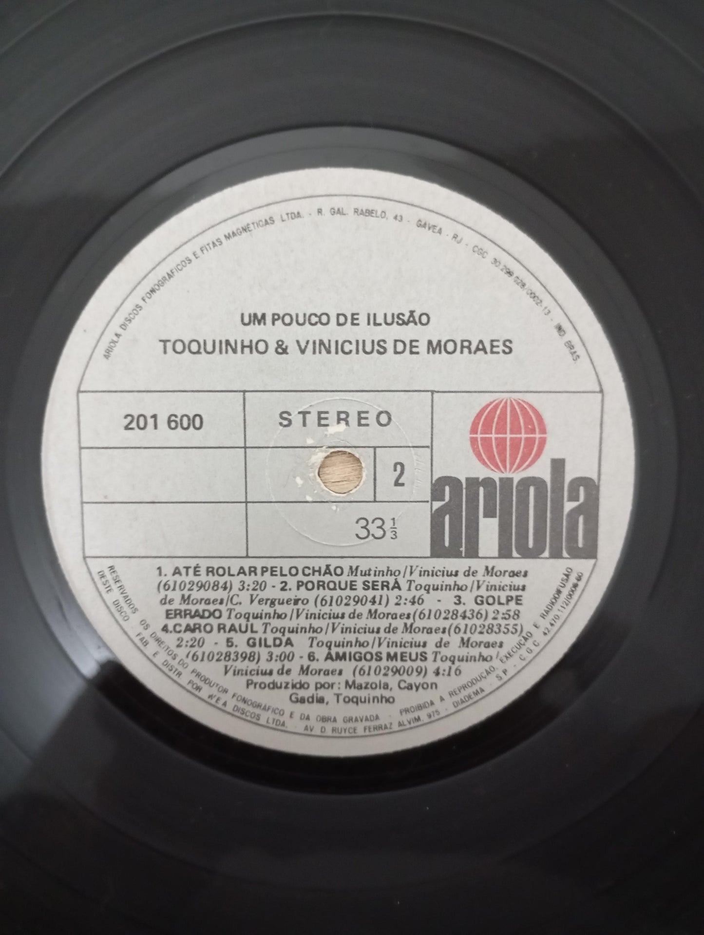 Lp Vinil Toquinho & Vinicius Um Pouco De Ilusão Com Encarte