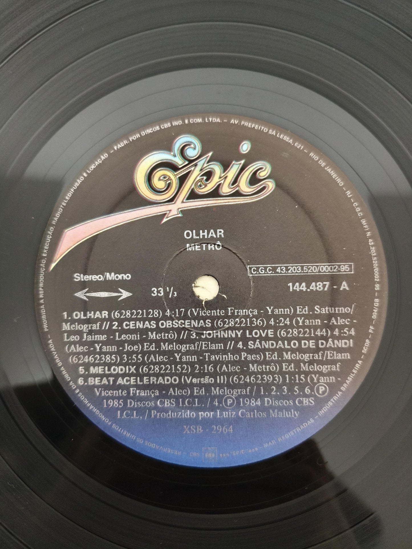 Lp Vinil Metrô Olhar Com Encarte