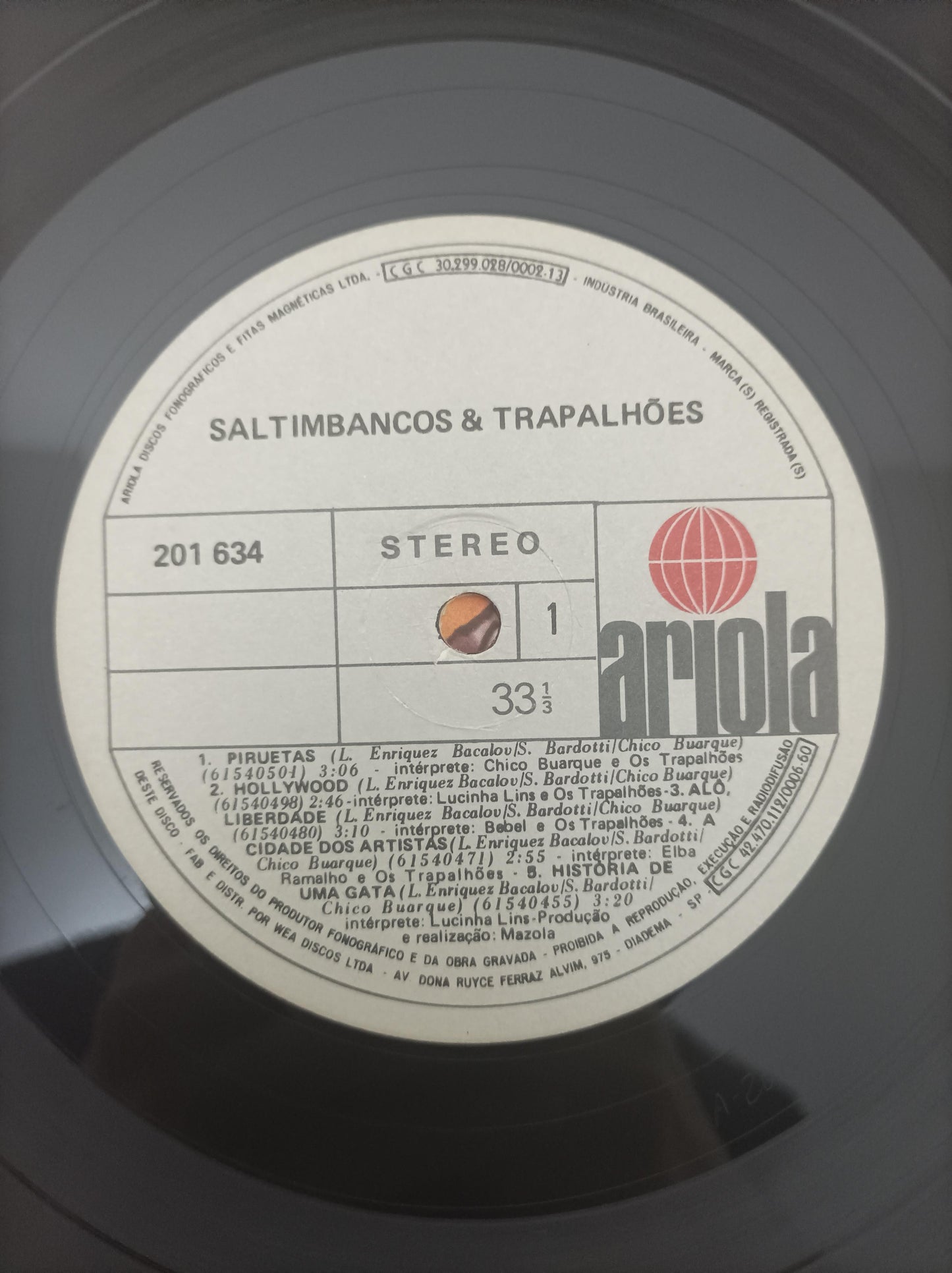 Lp Vinil Luis Bacalov Chico Buarque Saltimbancos Com Encarte