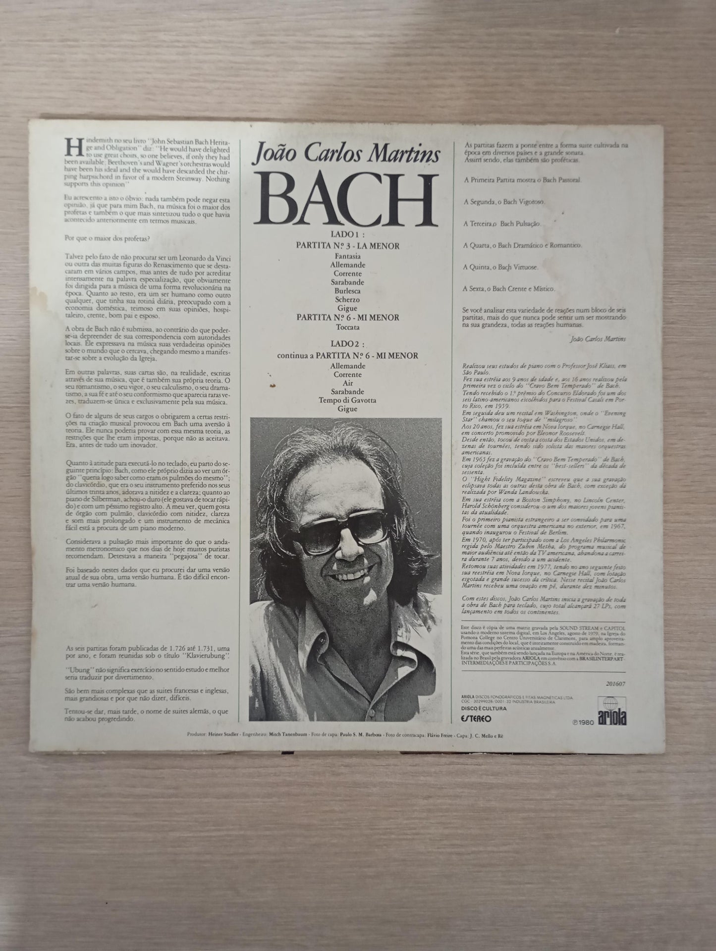 Lp Vinil João Carlos Martins Bach
