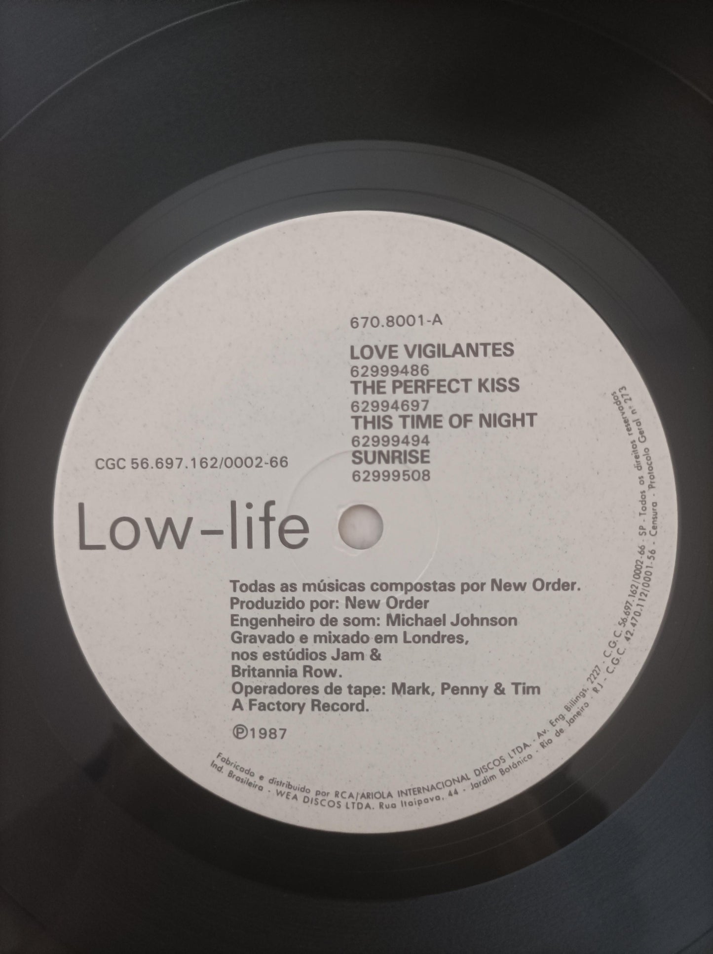 Lp Vinil New Order Low-life Com Encarte