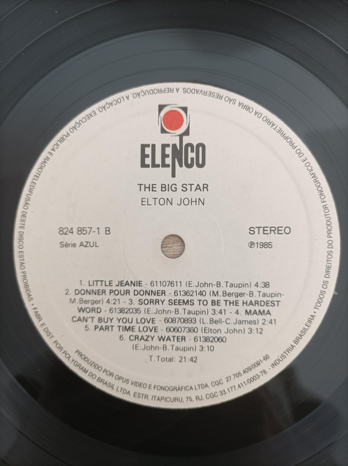 Lp Vinil Elton John The Big Star