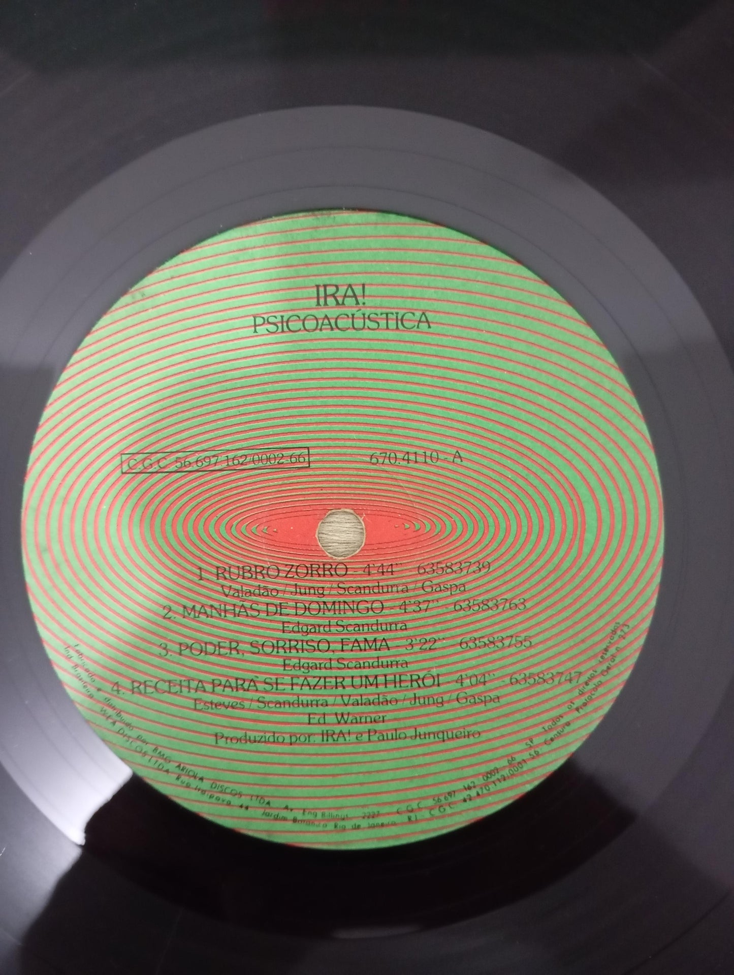 Disco Vinil Psicoacústica Ira! Capa Dupla A