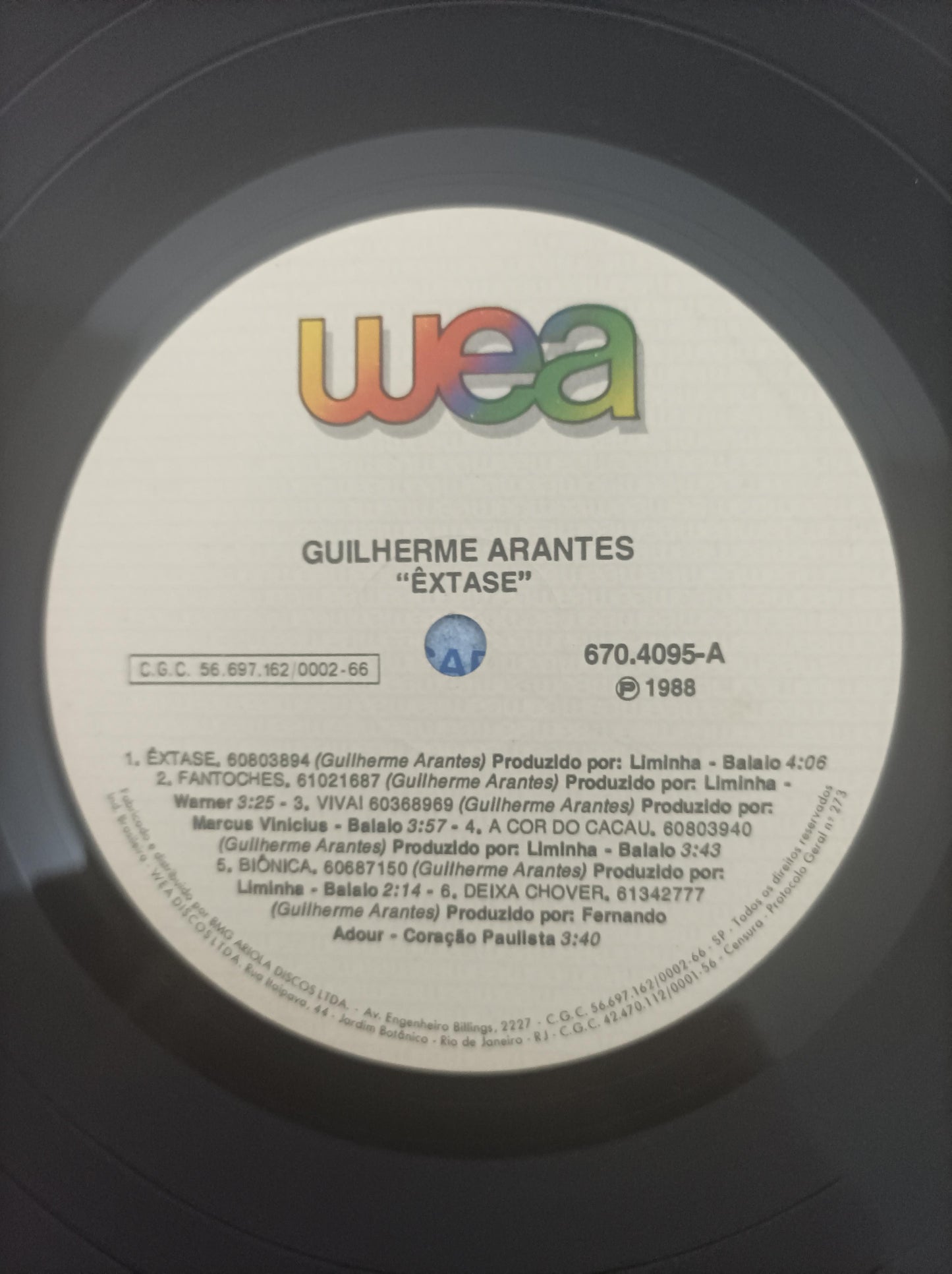 Lp Vinil Guilherme Arantes Êxtase Com Encarte