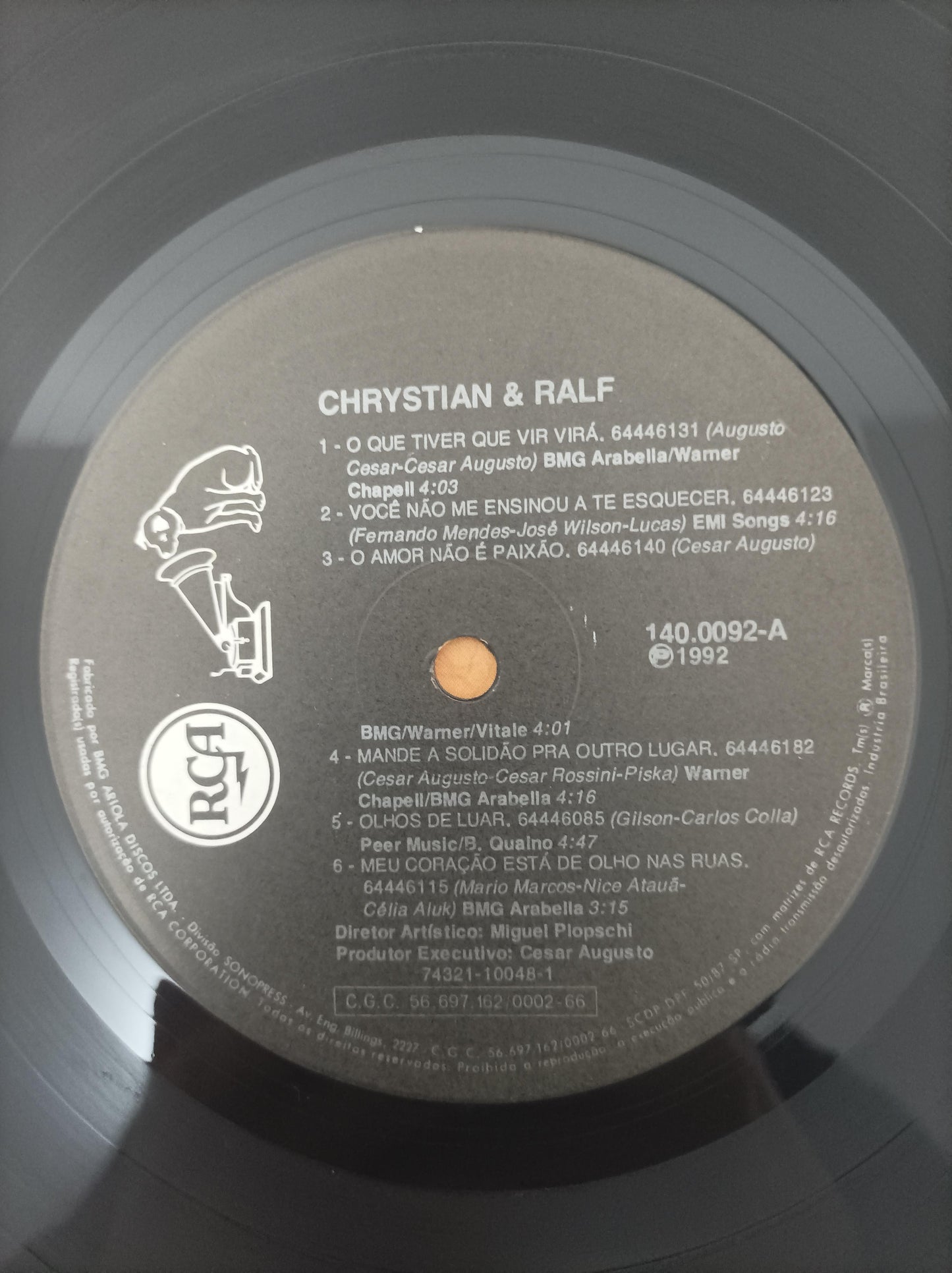 Disco Vinil 1992 Chrystian & Ralf Com Encarte A