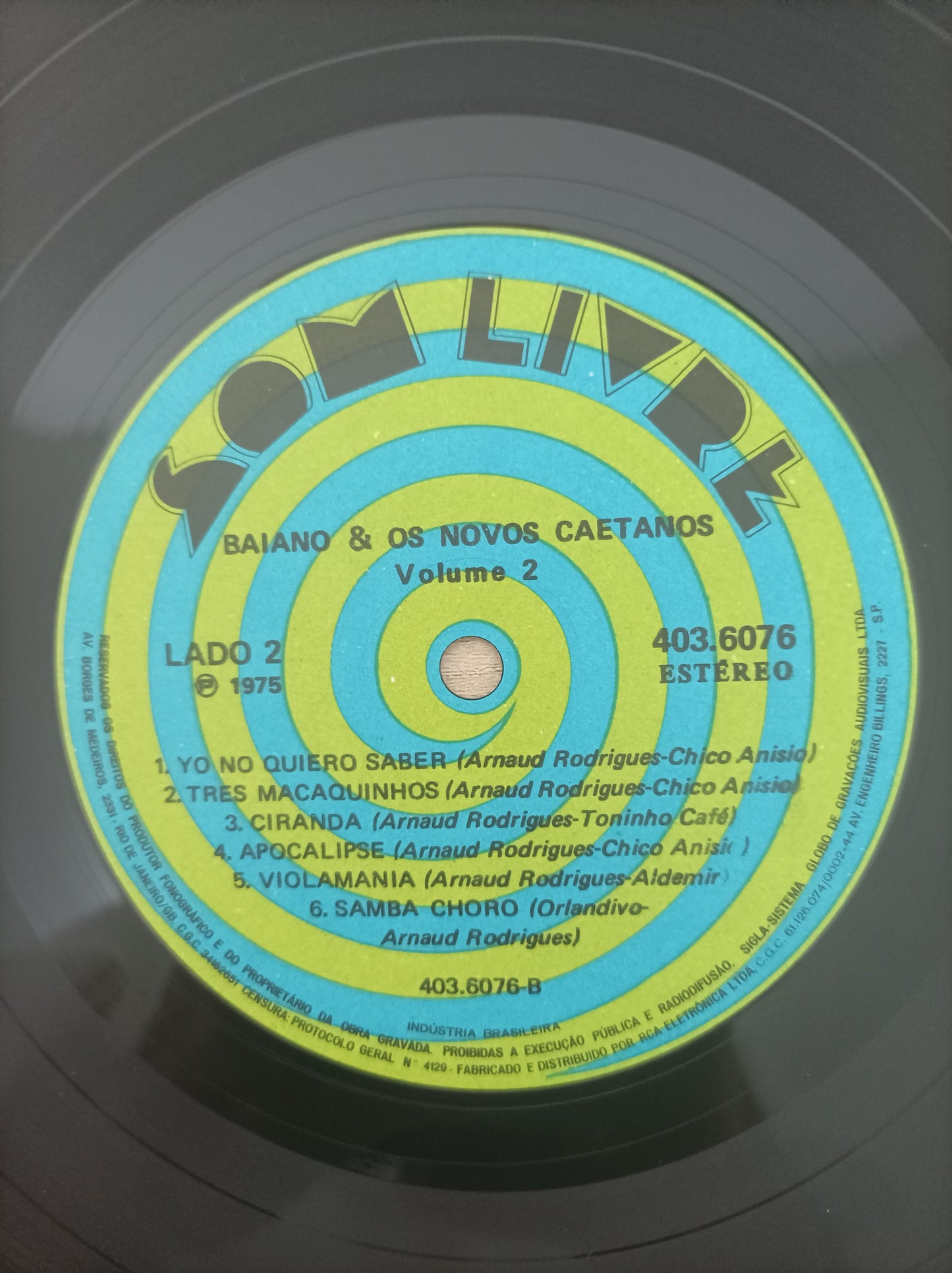 Lp Vinil Baiano & Os Novos Caetanos Vol. 2