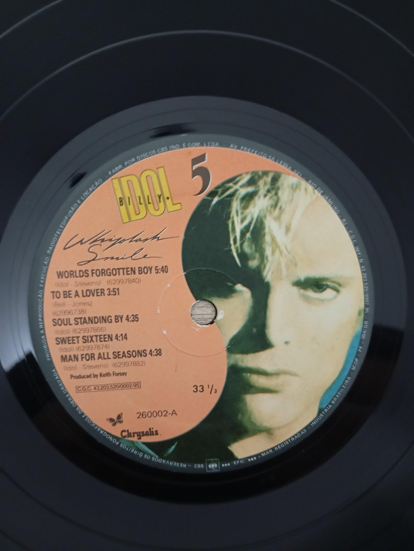 Lp Vinil Billy Idol Whiplash Smile Com Encarte