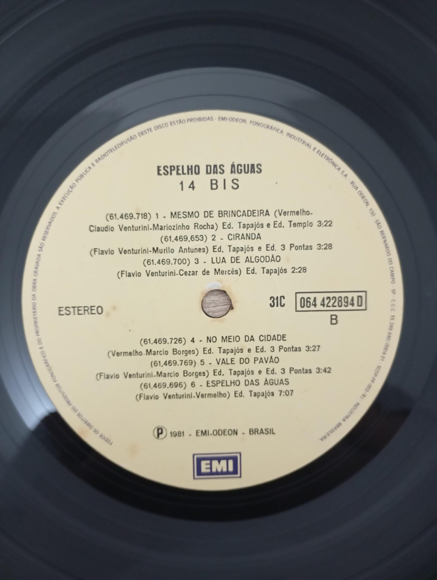 Lp Vinil 14 Bis Espelho Das Águas Capa Dupla Com Encarte