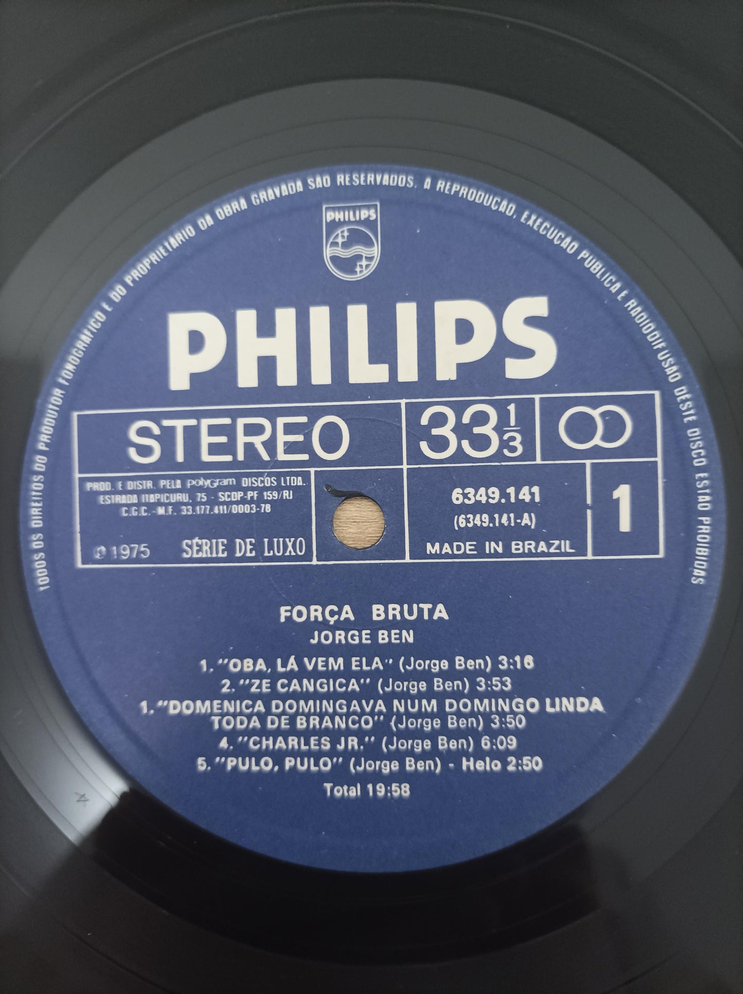 Lp Vinil Jorge Ben Força Bruta Original 1975 Importado