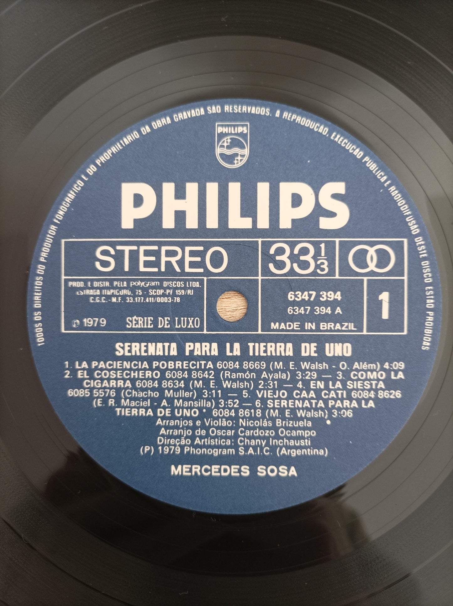 Lp Vinil Mercedes Sosa Serenata Para La Tierra De Uno