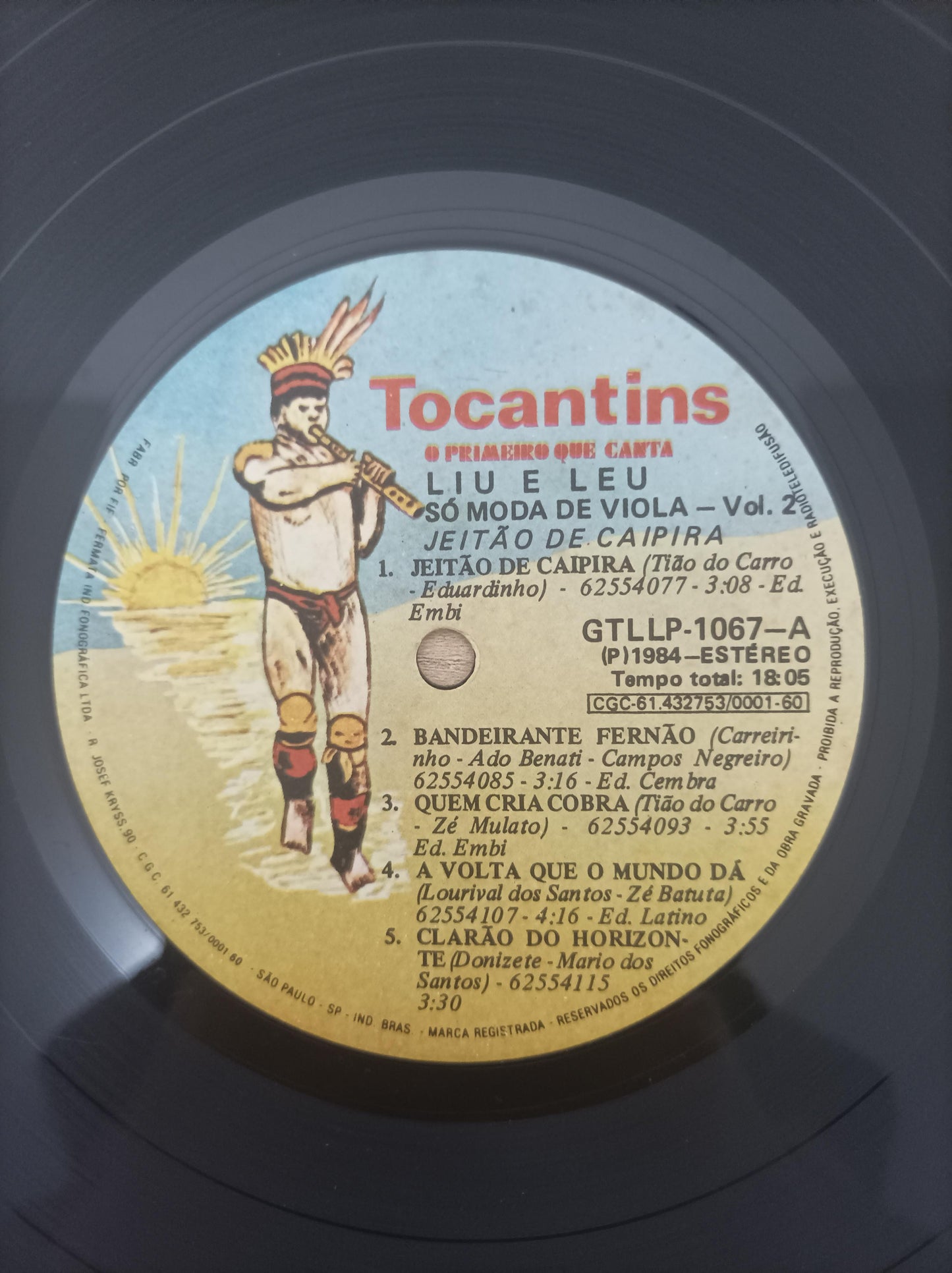 Lp Vinil Liu E Léu Jeitão de Caipira Só Moda de Viola Vol. 2