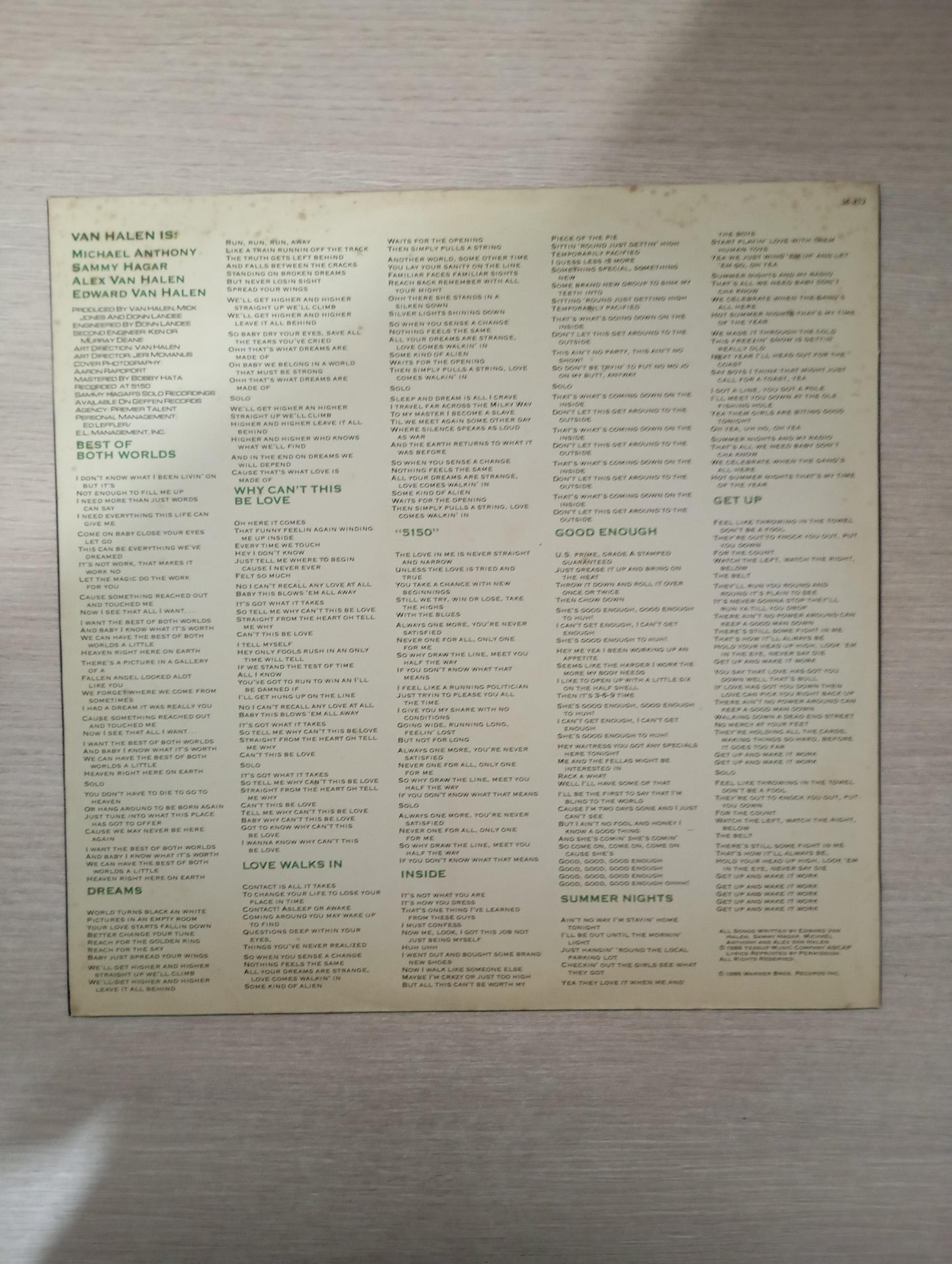 Lp Vinil Van Halen 5150 Com Encarte