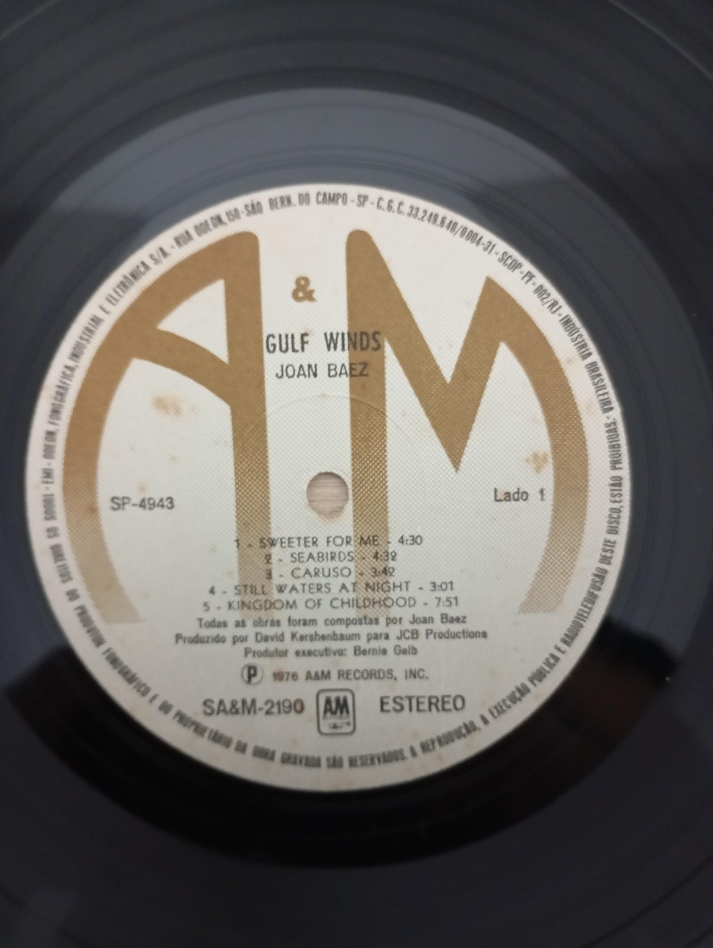 Lp Vinil Joan Baez Gulf Winds Com Encarte