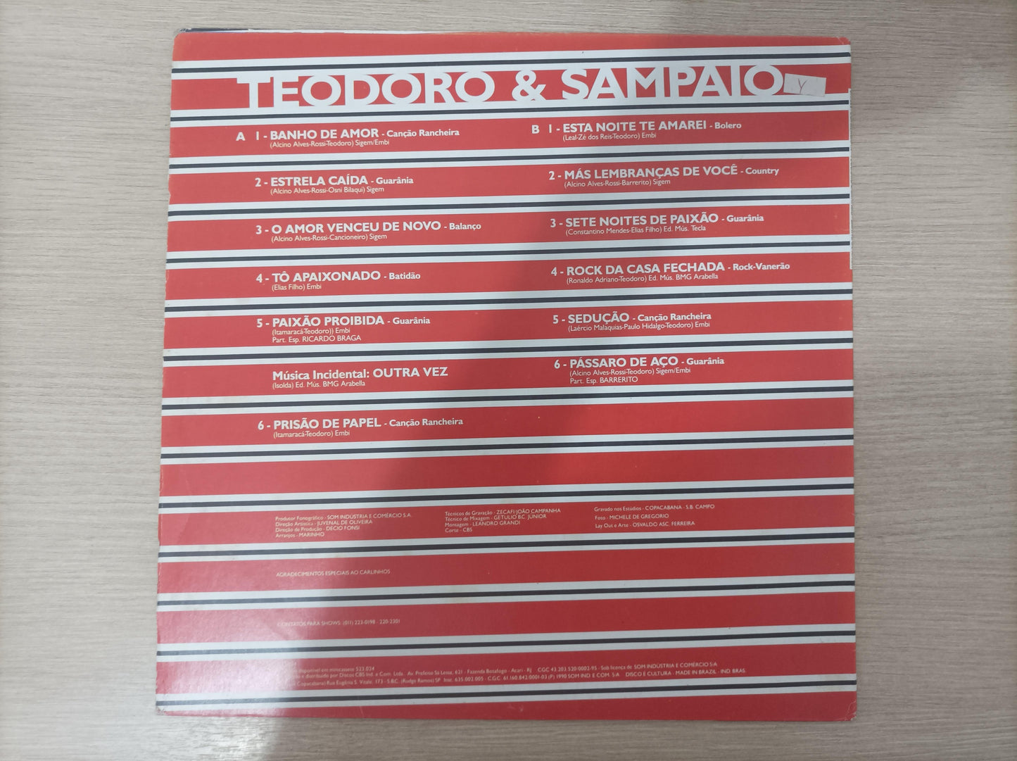 Lp Vinil Teodoro & Sampaio Banho De Amor
