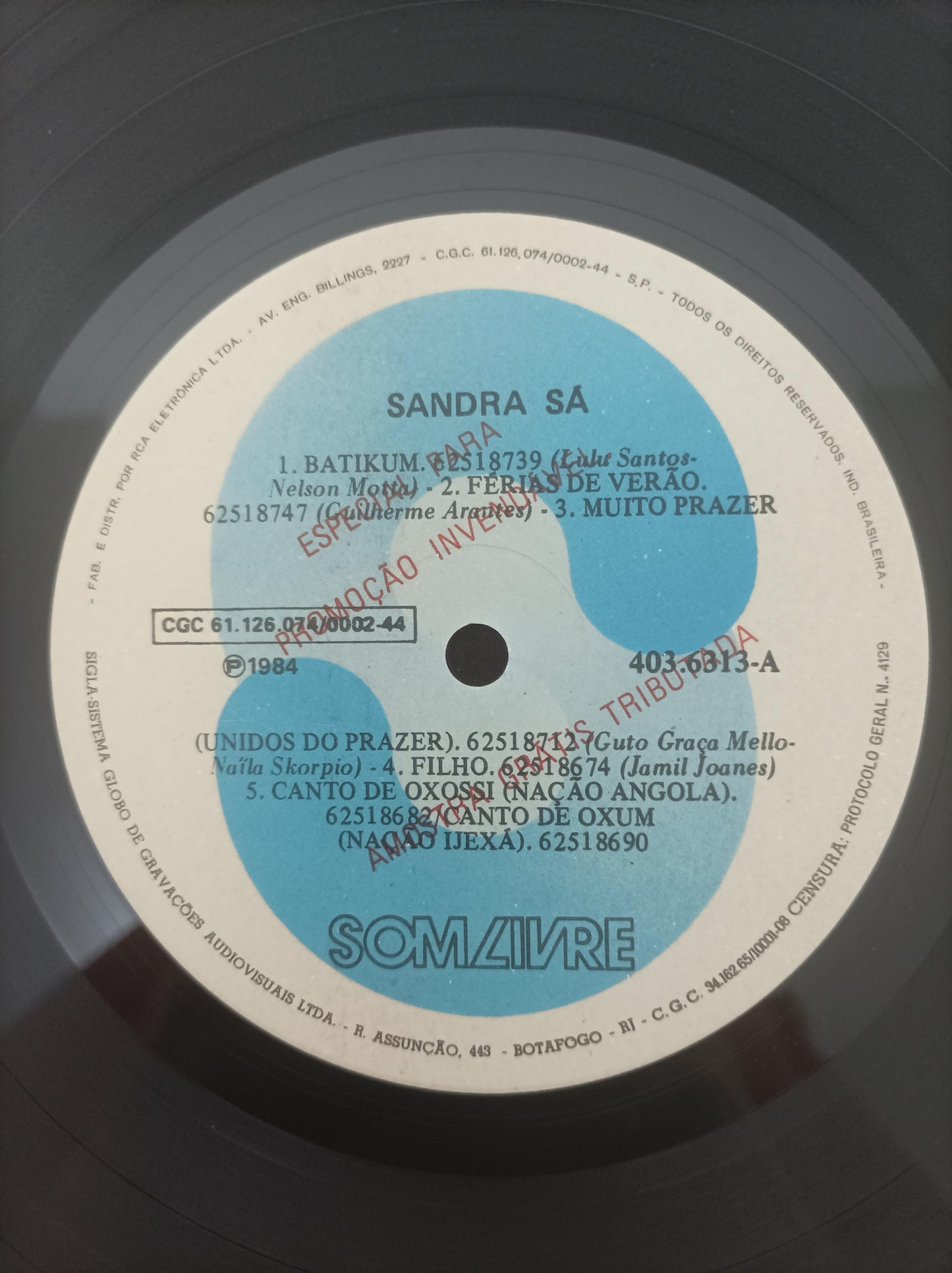 Lp Vinil Sandra De Sá 1984 Com Encarte