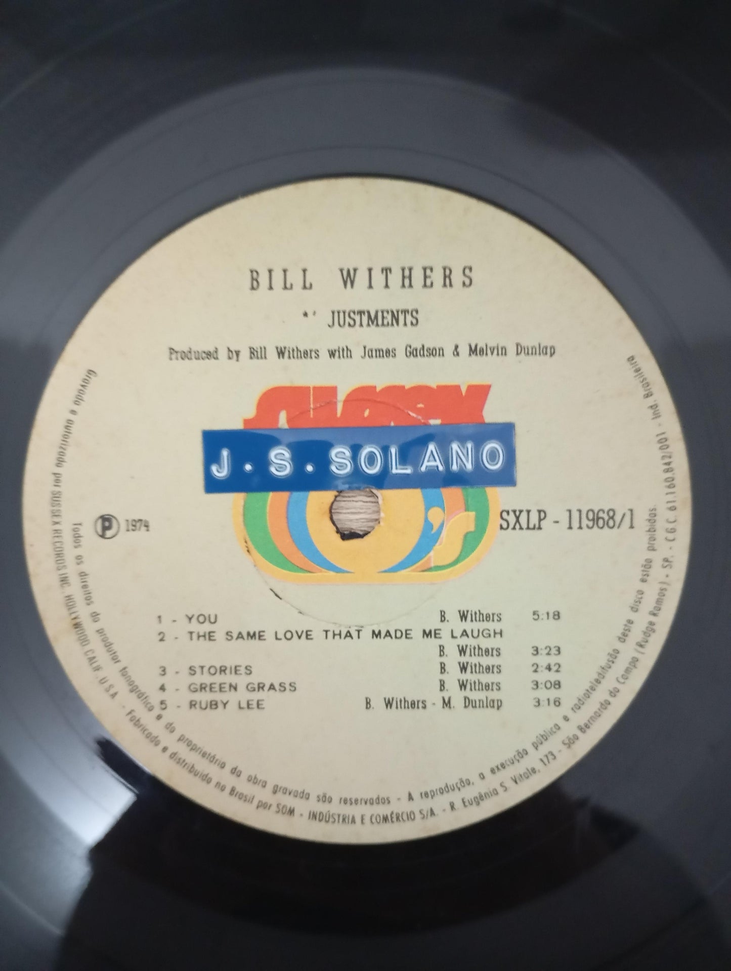 Lp Vinil Bill Winthers + ' Justments