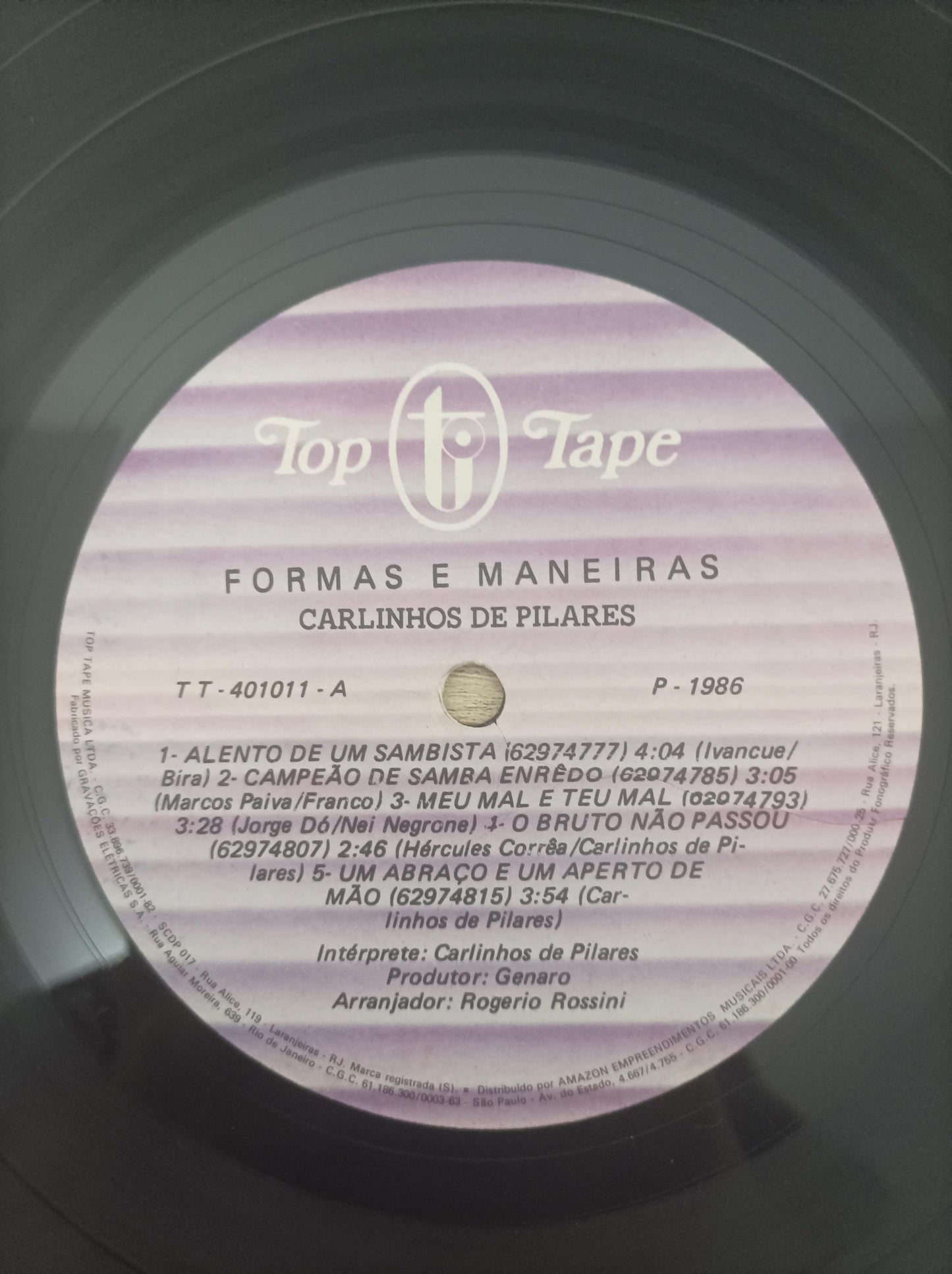 Lp Vinil Carlinhos De Pilares Formas E Maneiras