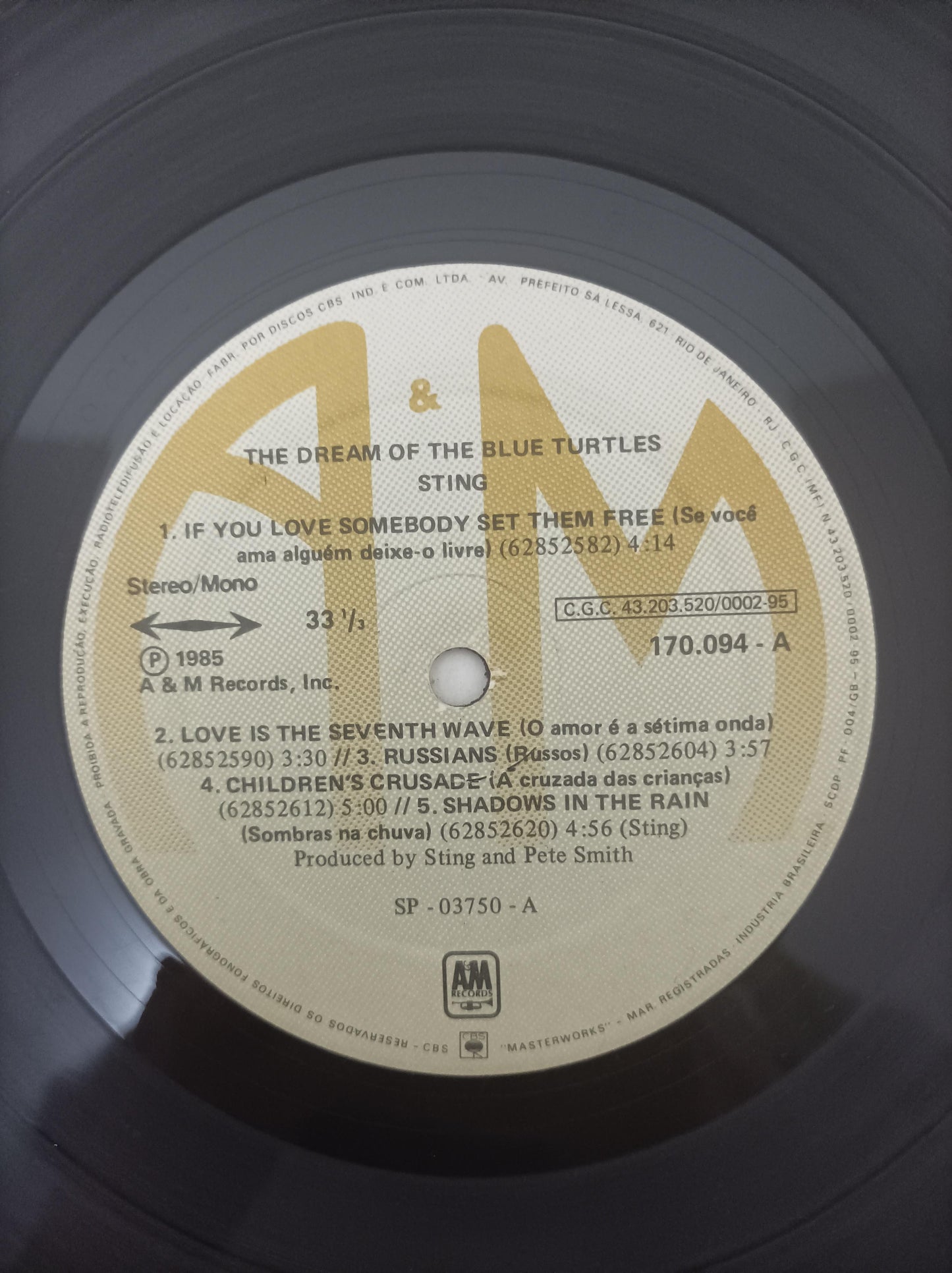 Lp Vinil Sting The Dream Of The Blue Turtles Com Encarte