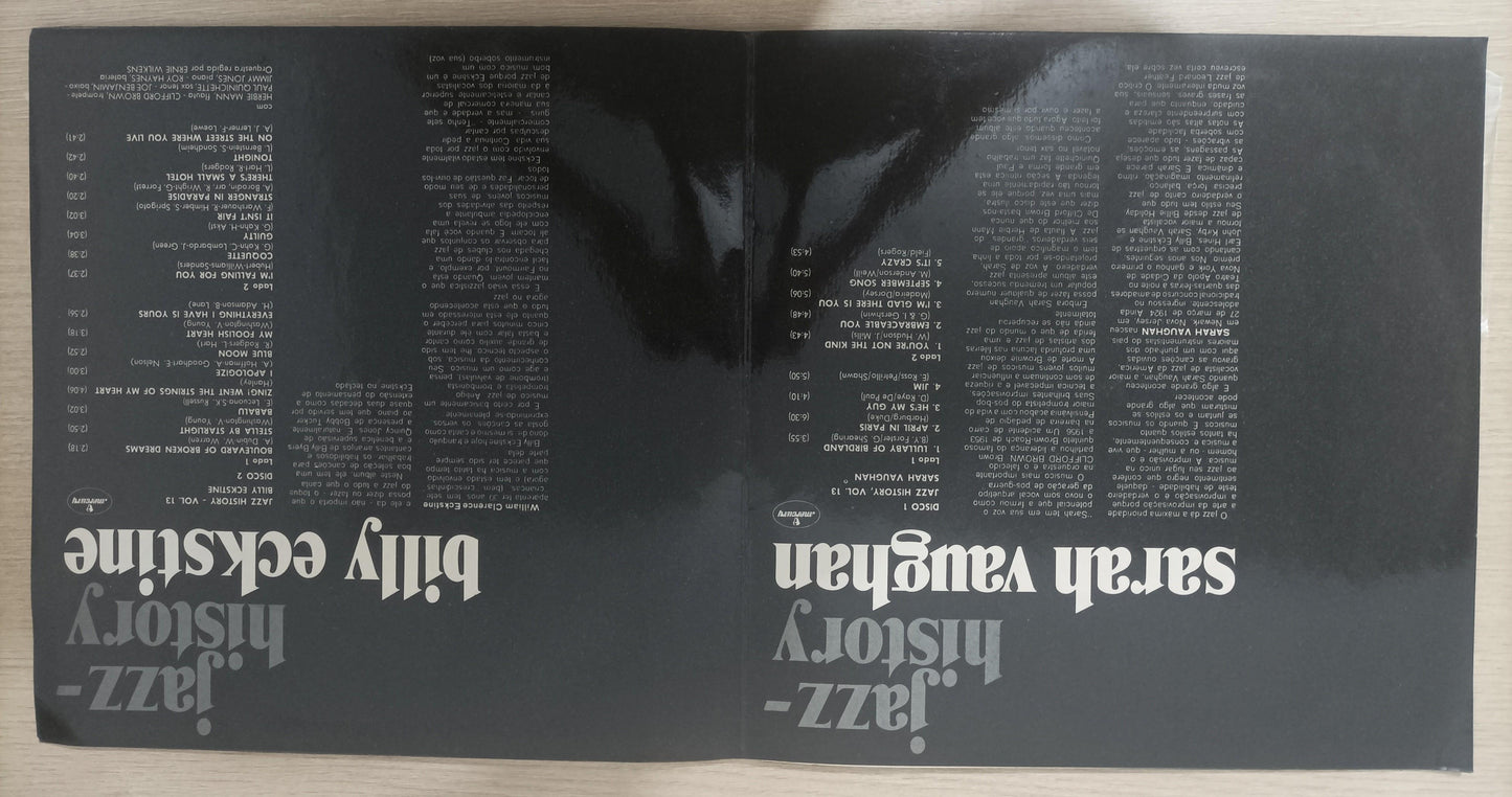Lp Vinil Sarah Vaughan Billy Eckstine Jazz-History 13 Duplo