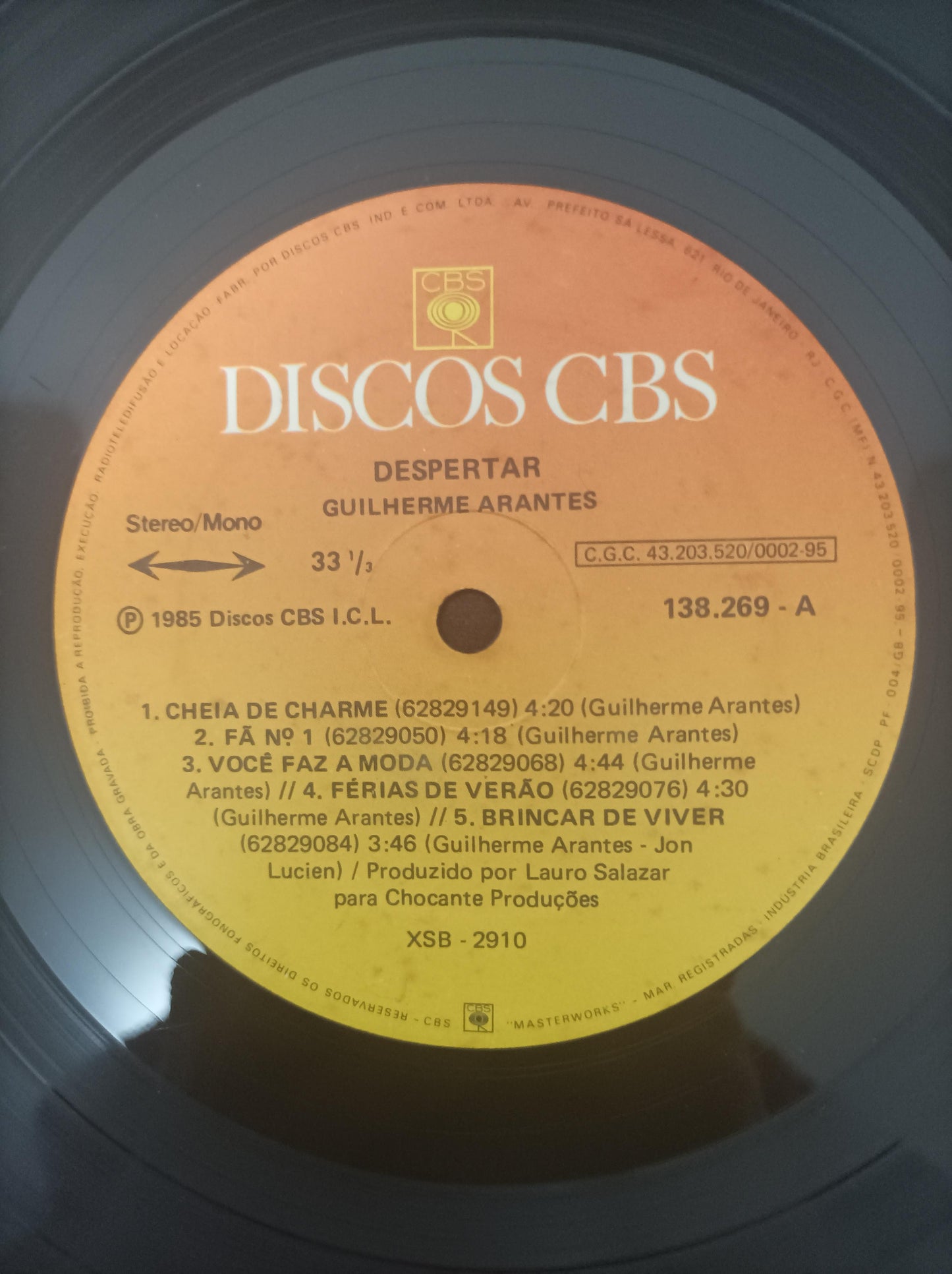 Lp Vinil Guilherme Arantes Despertar Com Encarte