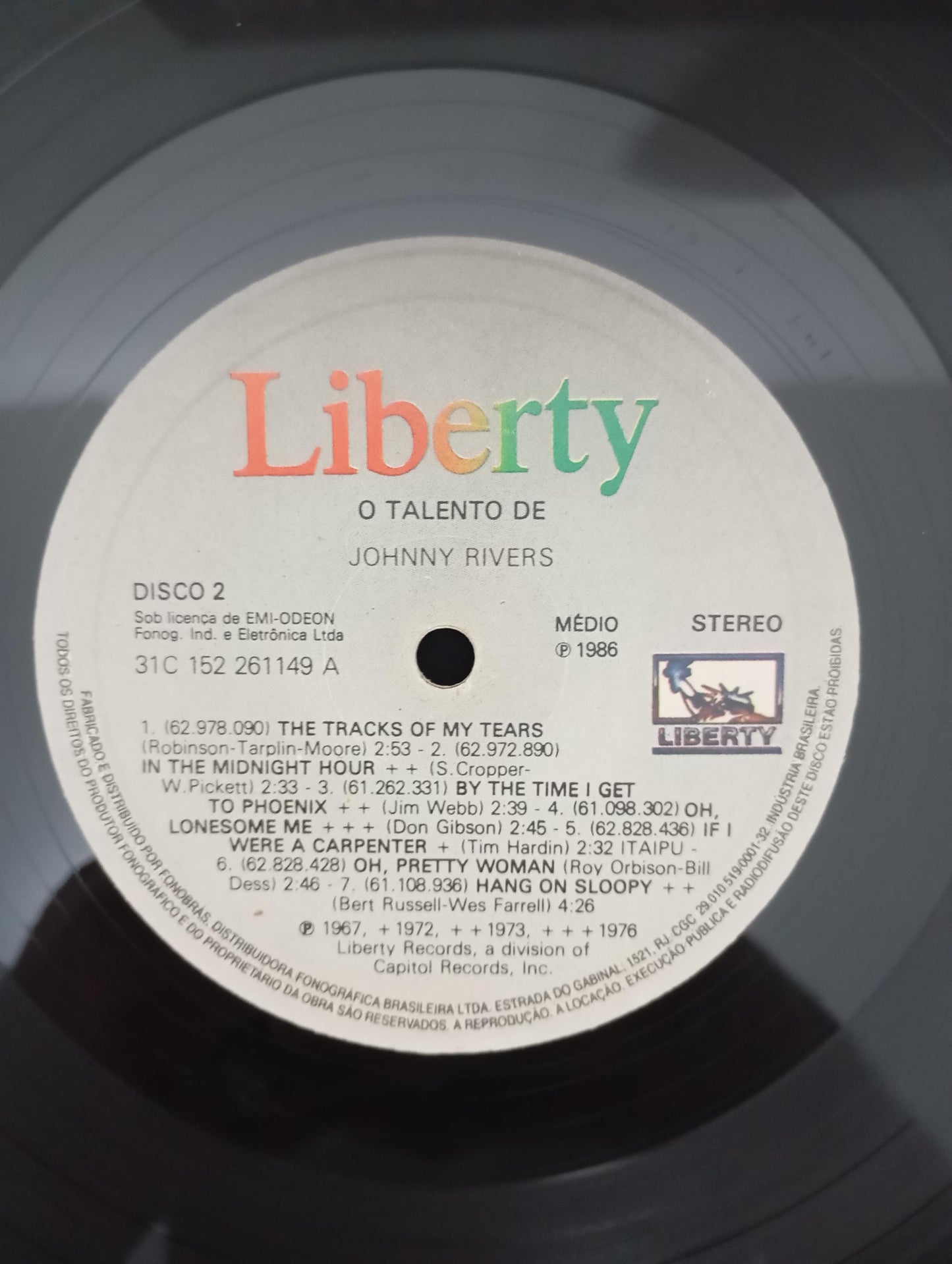 Lp Vinil Johnny Rivers O Talento de Duplo