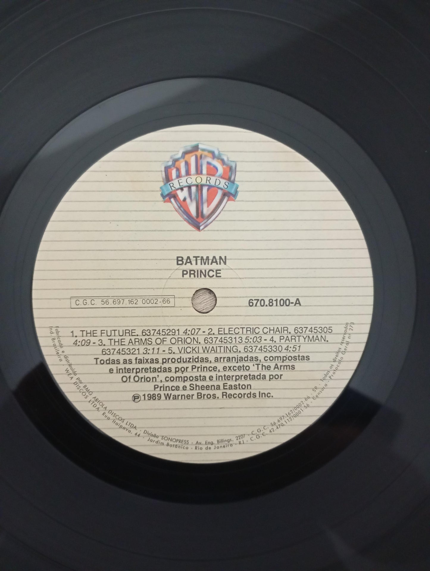 Lp Vinil Prince Batman Motion Picture Soundtrack C Encarte