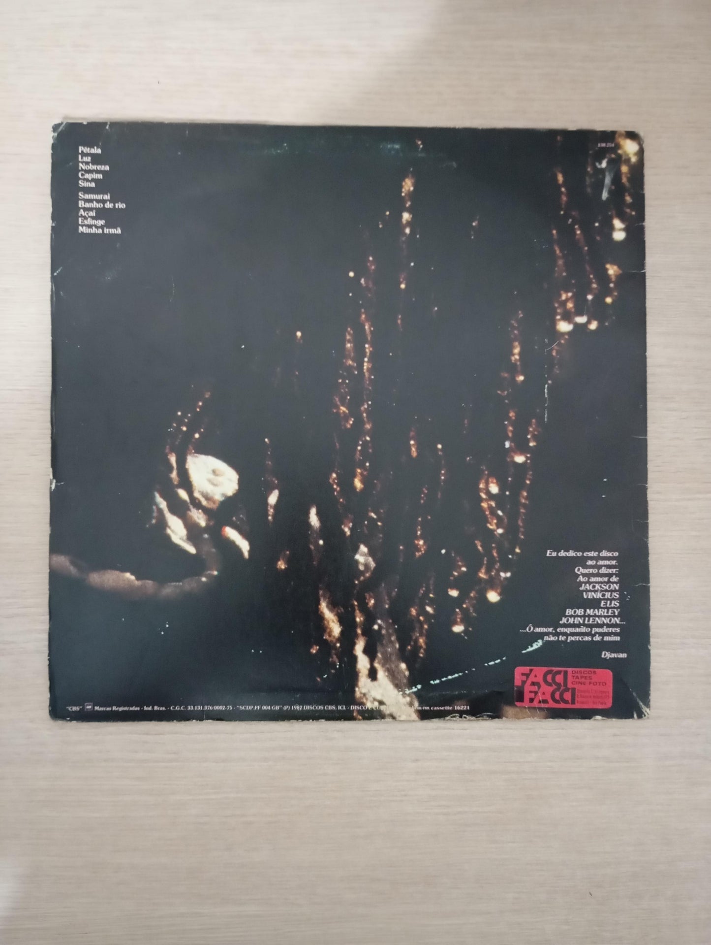 Lp Vinil Djavan Luz Capa Dupla Com Encartes