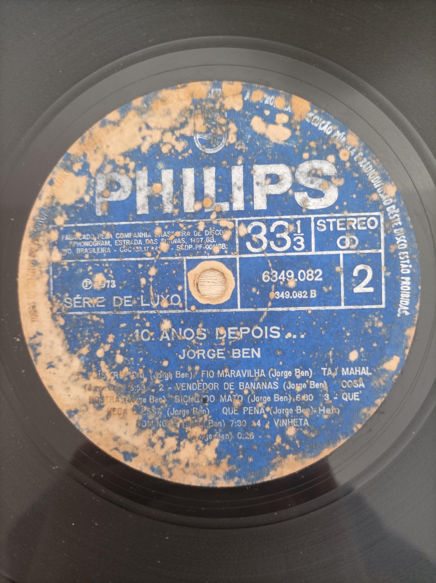 Disco Vinil 10 Anos Depois Jorge Ben Capa Dupla A