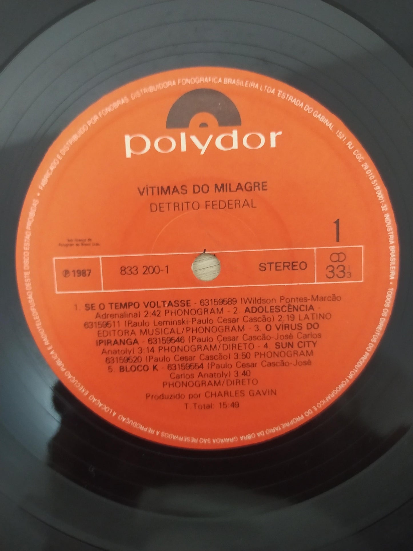 Lp Vinil Detrito Federal Vítimas Do Milagre Com Encarte