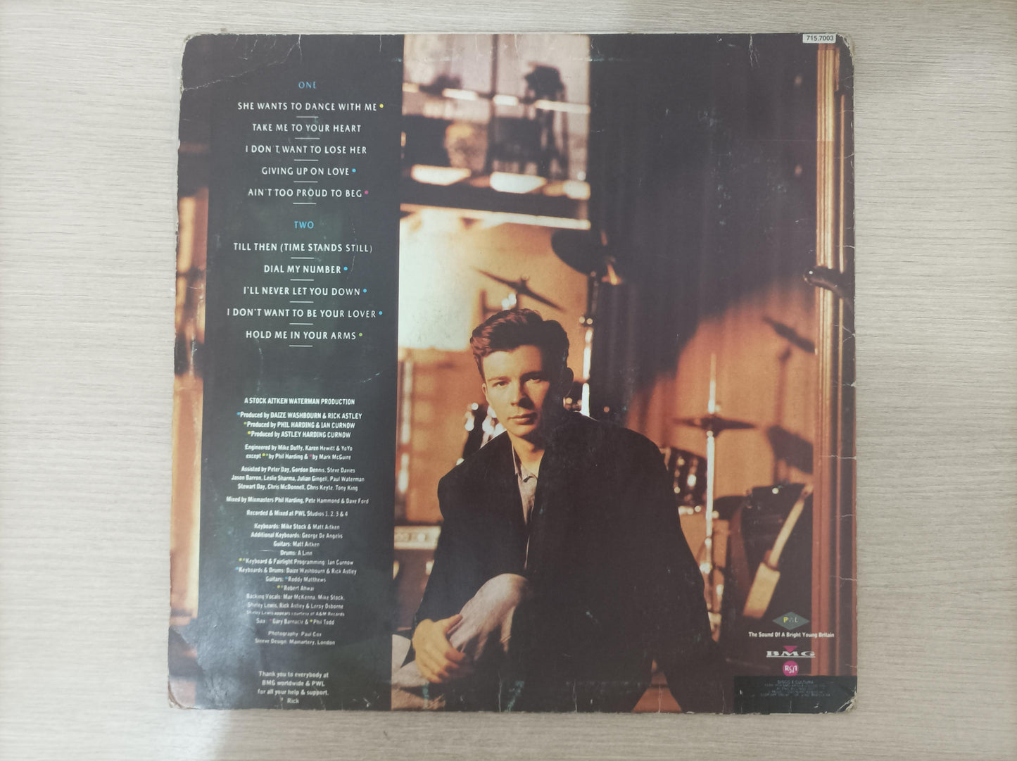 Disco Vinil Hold Me In Your Arms Rick Astley Com Encarte A