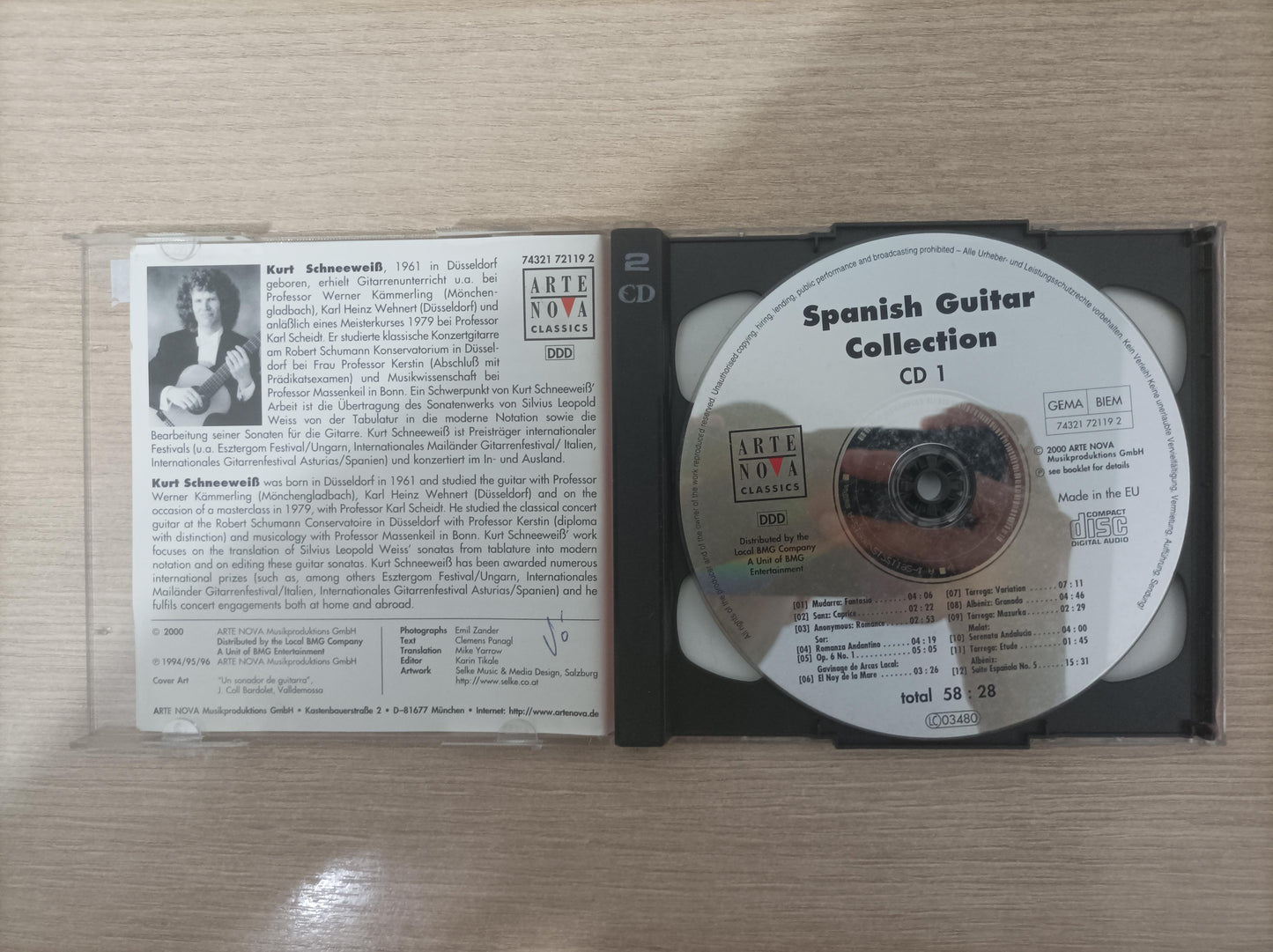 CD Kurt Schneeweiß Spanish Guitar Collection Duplo Importado