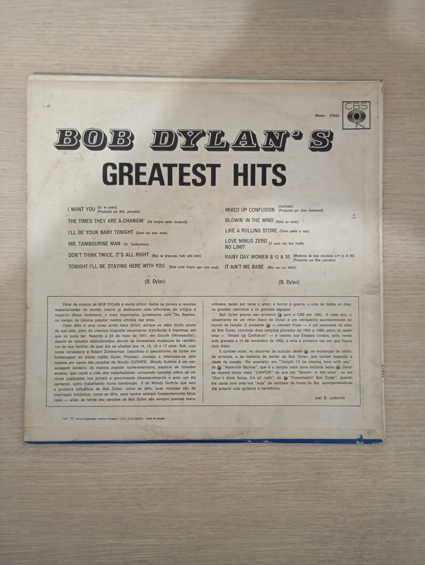 Lp Vinil Bob Dylan Greatest Hits 1970