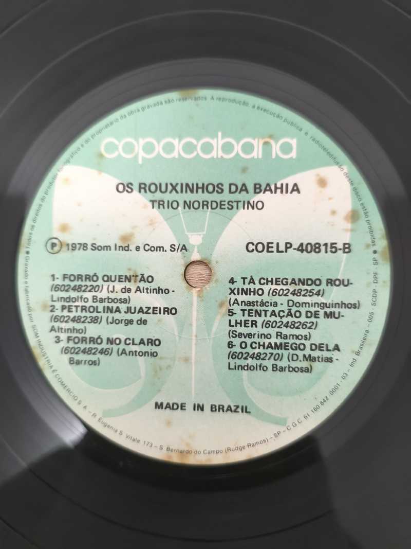 Lp Vinil Trio Nordestino Os Rouxinhos Da Bahia