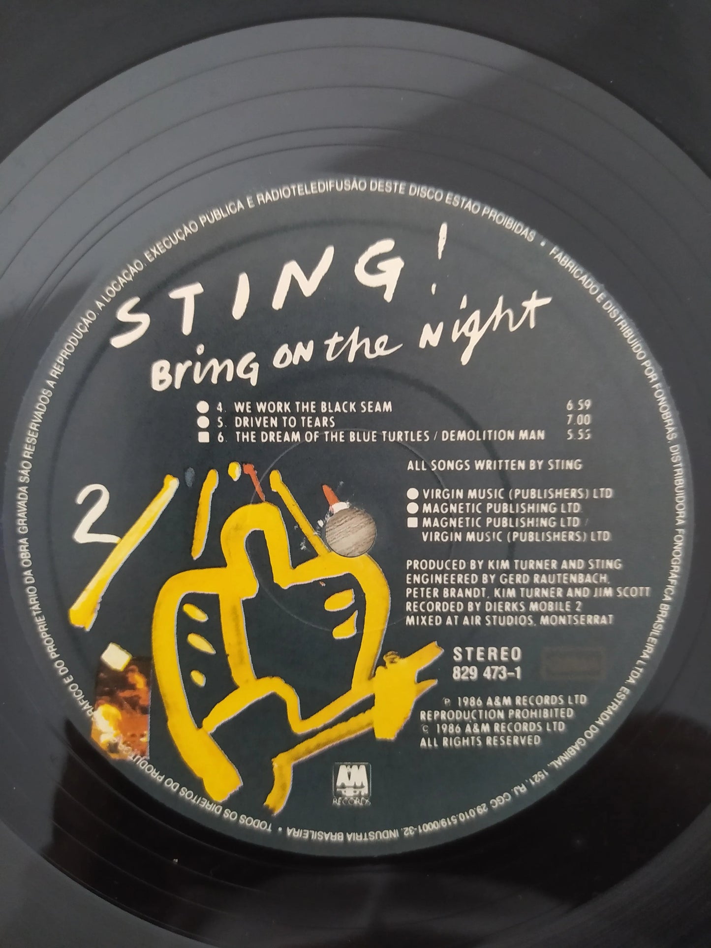 Lp Vinil Sting Bring On The Night Com Encartes