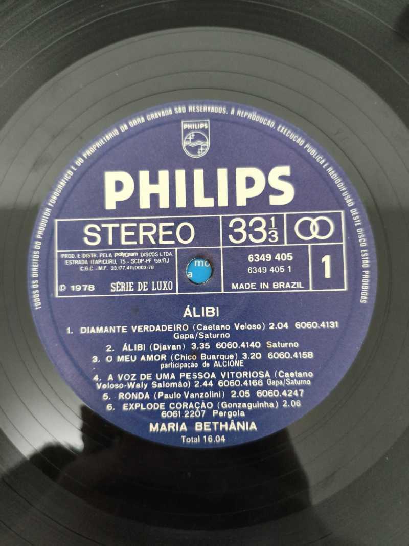Lp Vinil Maria Bethânia Álibi Com Encarte