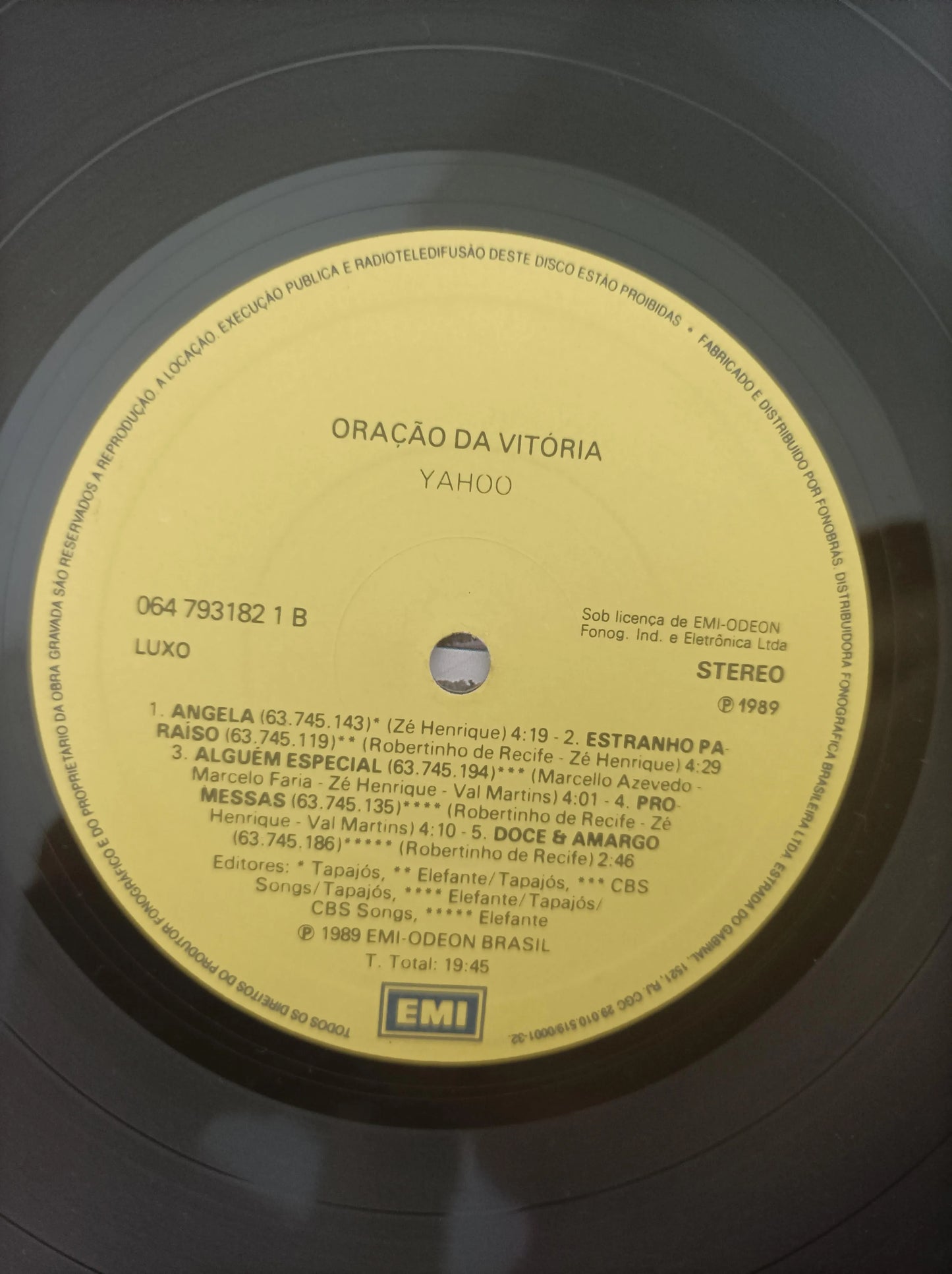 Lp Vinil Yahoo Oração Da Vitória Com Encarte