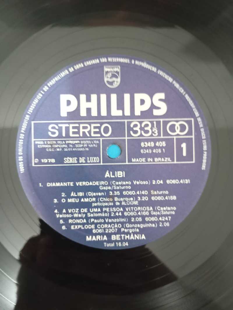 Lp Vinil Maria Bethânia Álibi Com Encarte